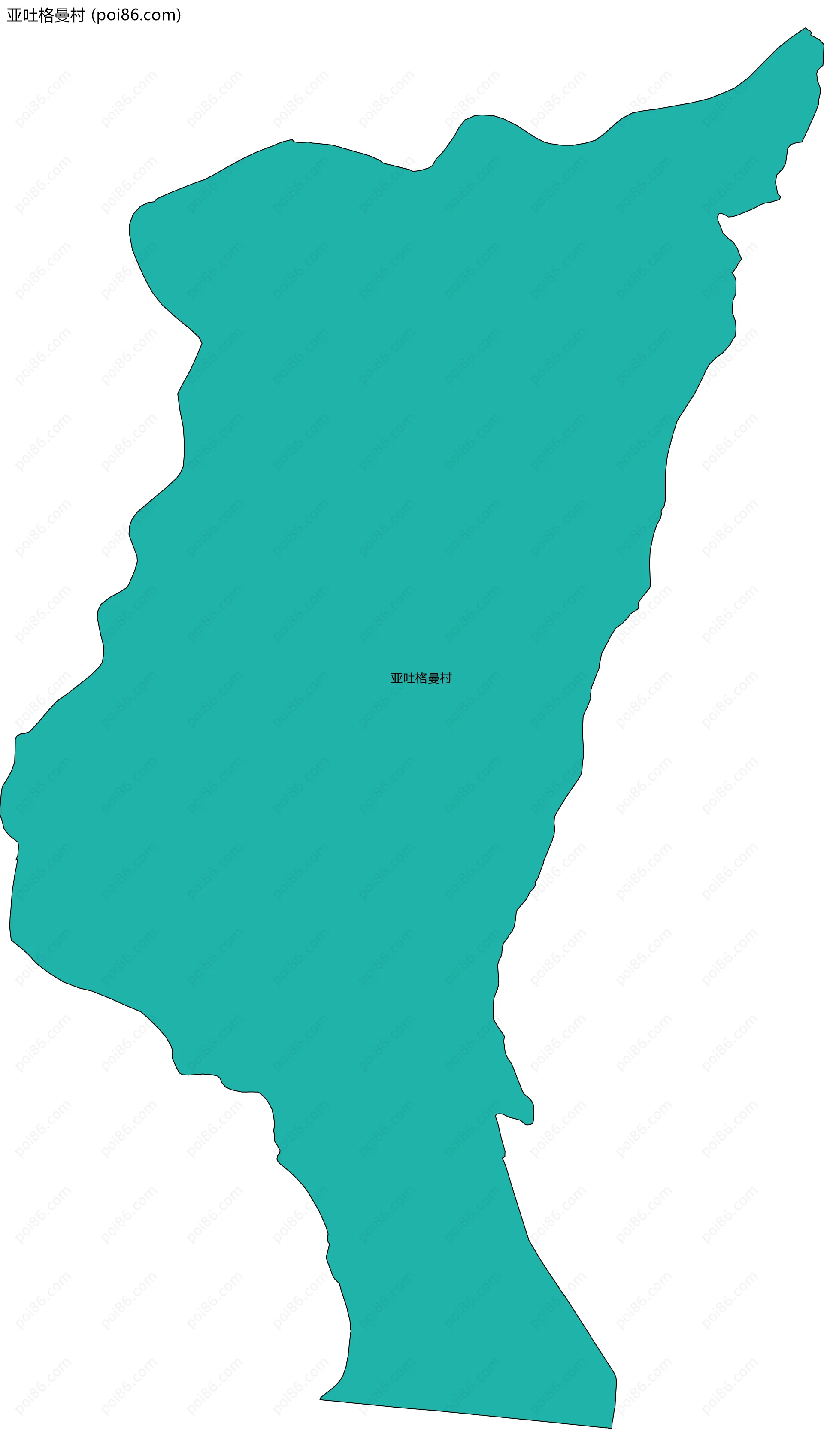 亚吐格曼村边界地图