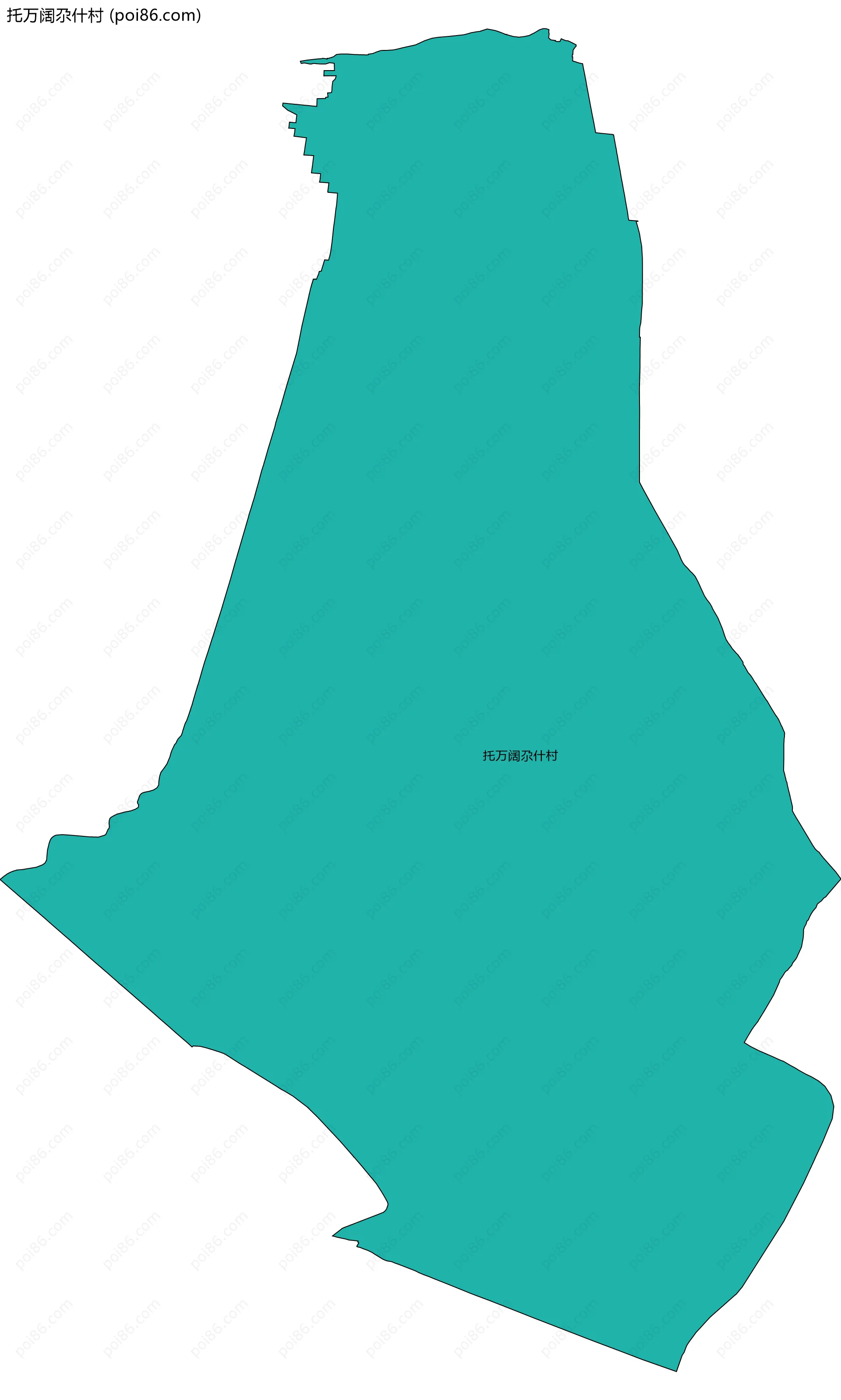 托万阔尕什村边界地图