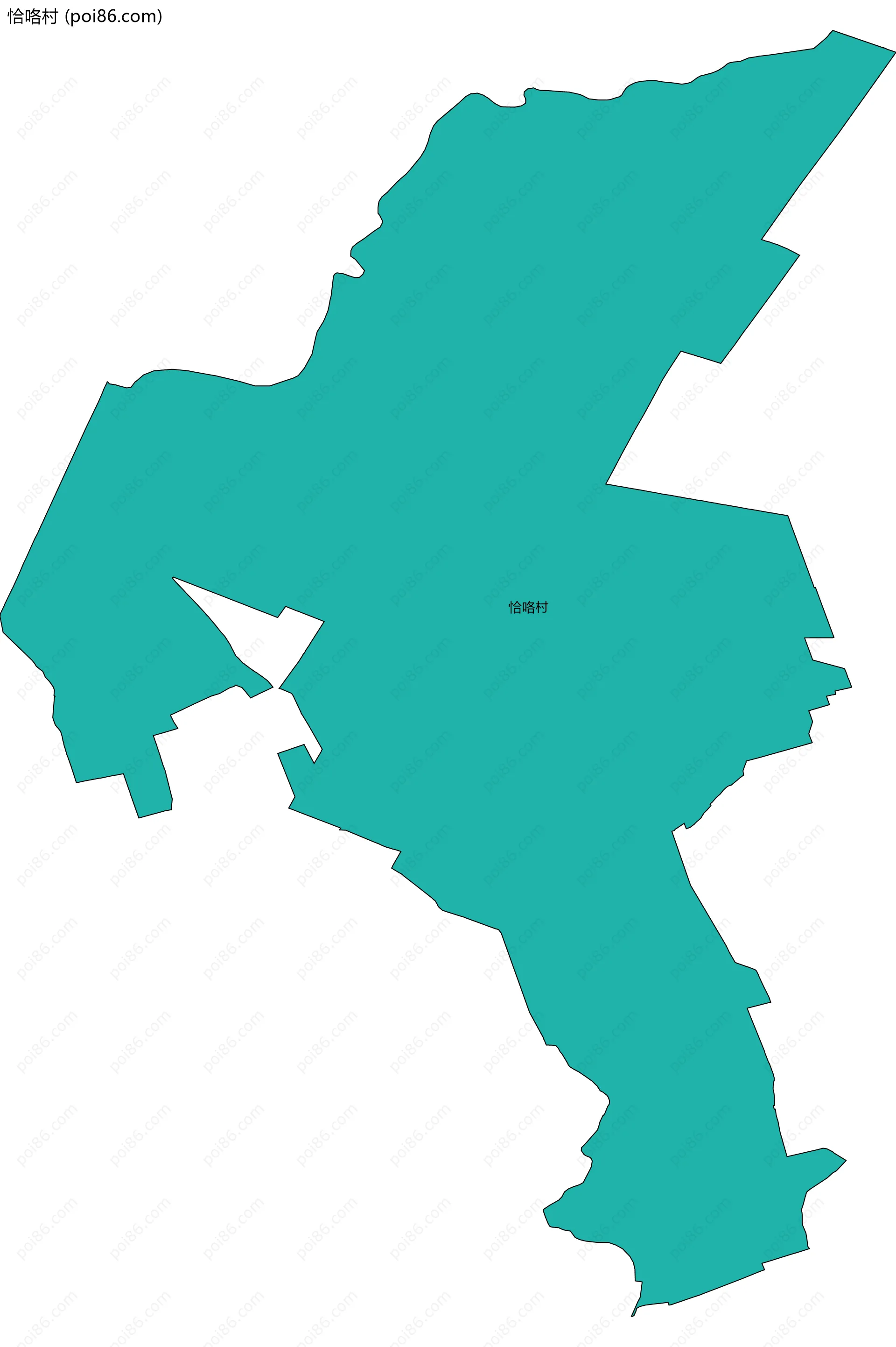 恰咯村边界地图