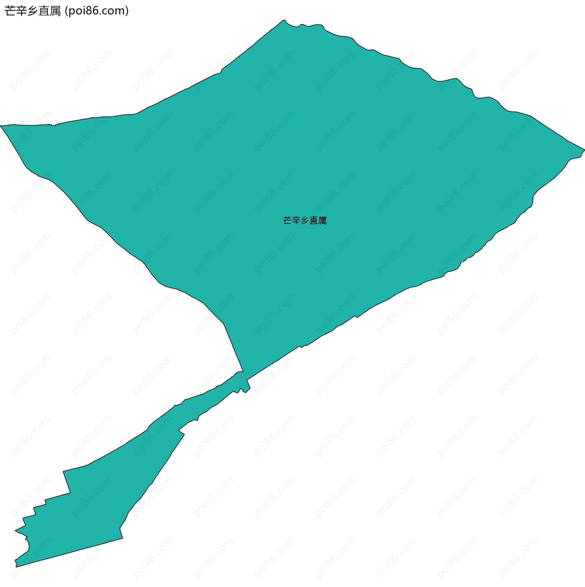 芒辛乡直属边界地图