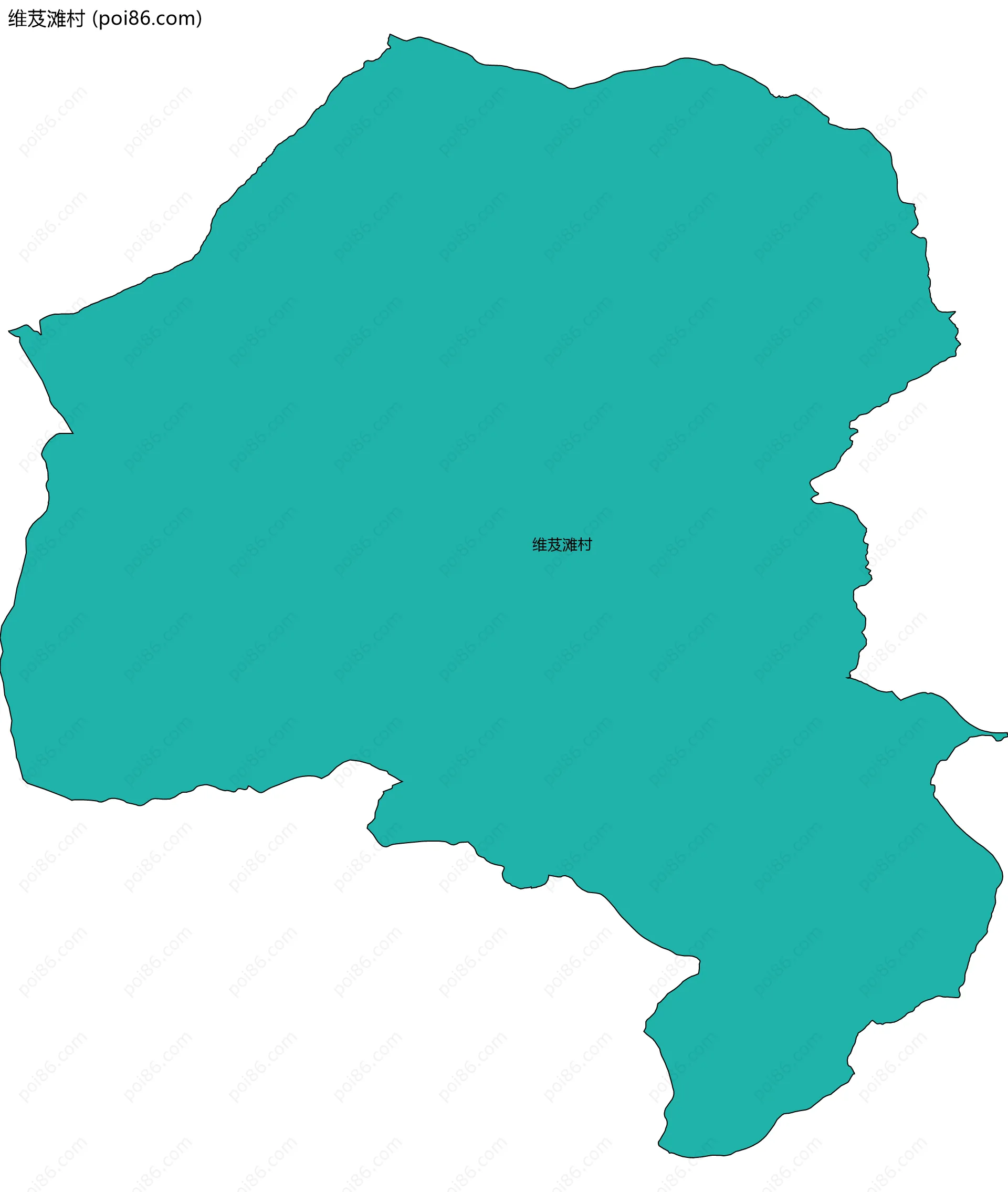 维芨滩村边界地图