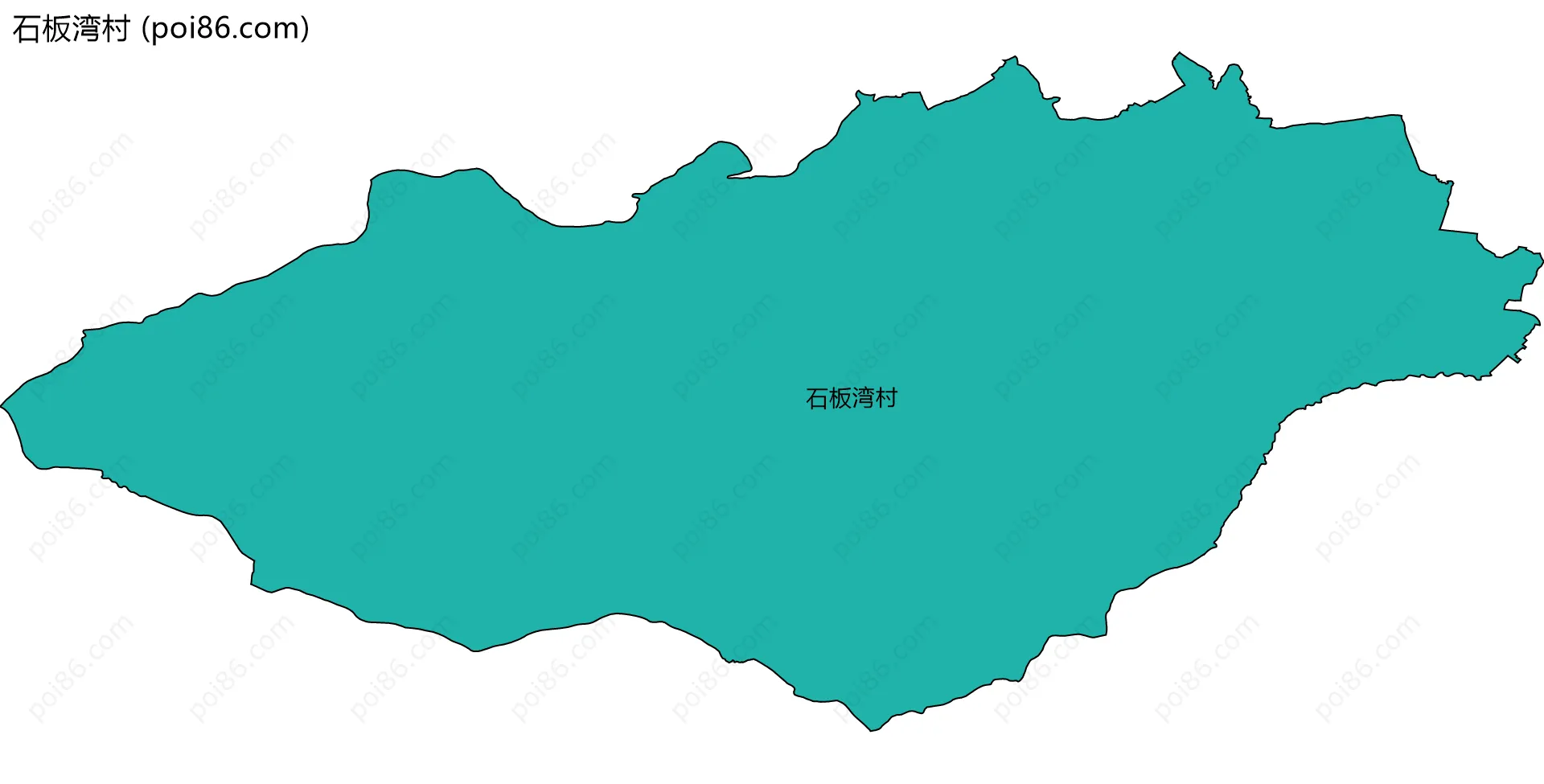 石板湾村边界地图