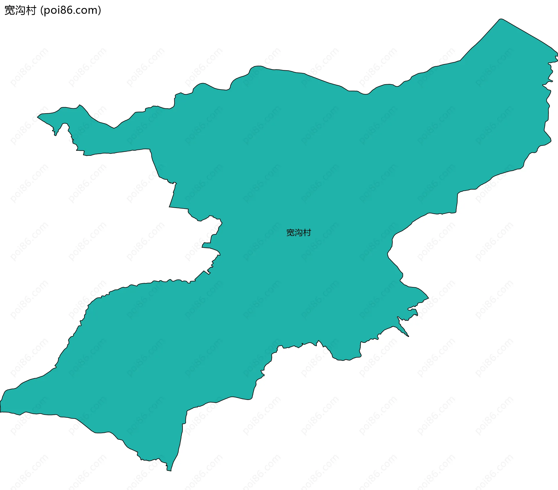 宽沟村边界地图