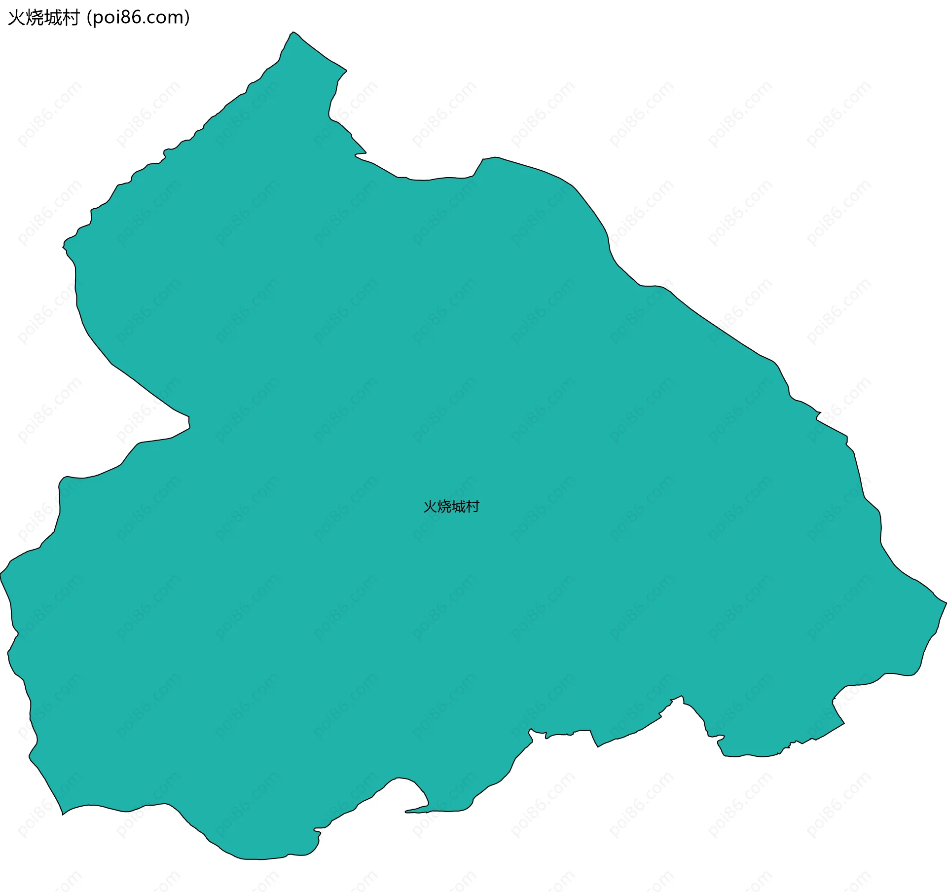 火烧城村边界地图