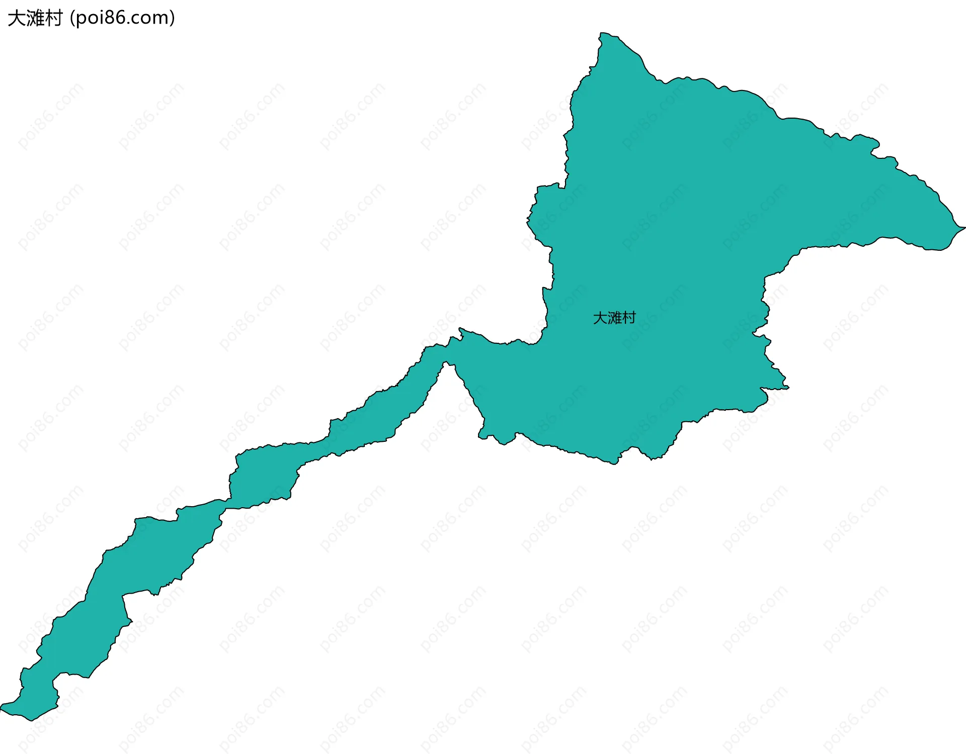 大滩村边界地图