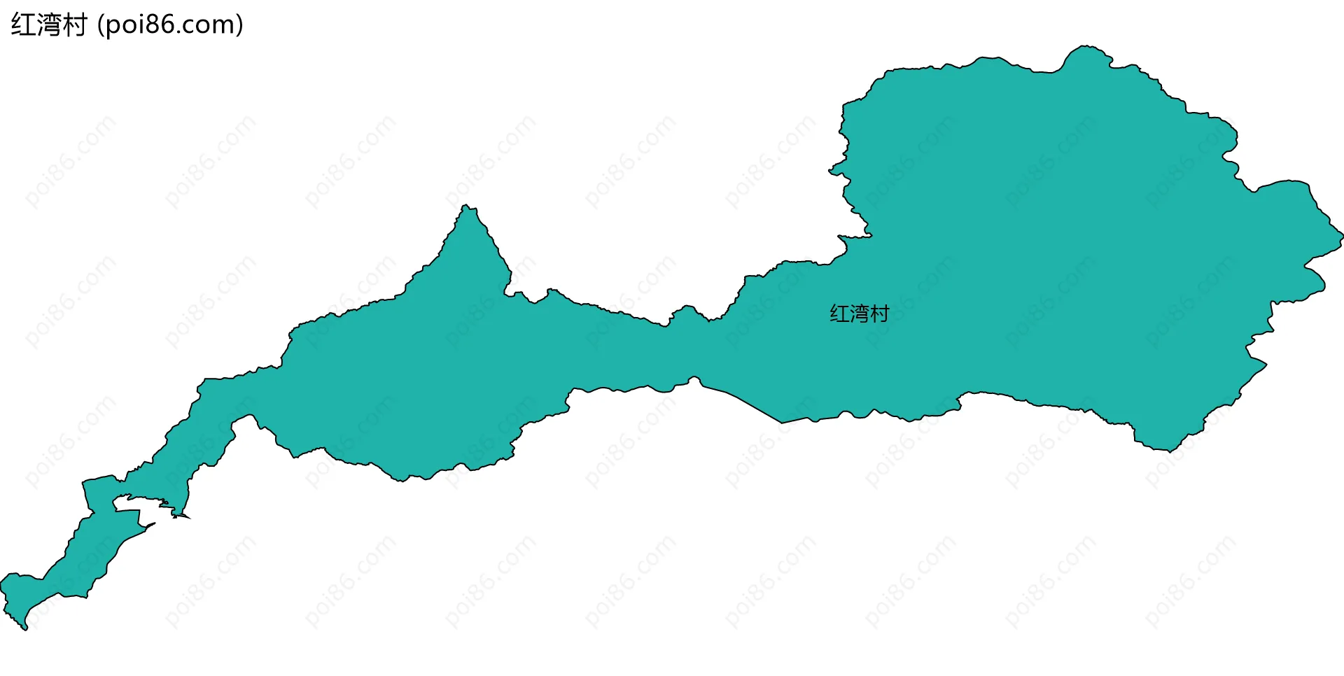 红湾村边界地图