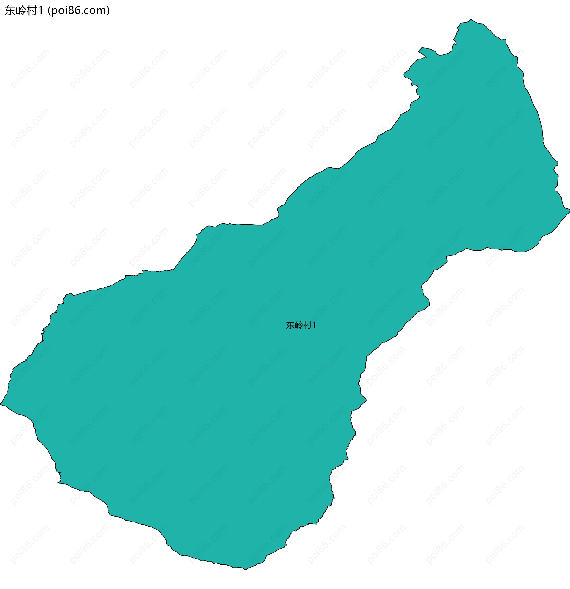 东岭村1边界地图