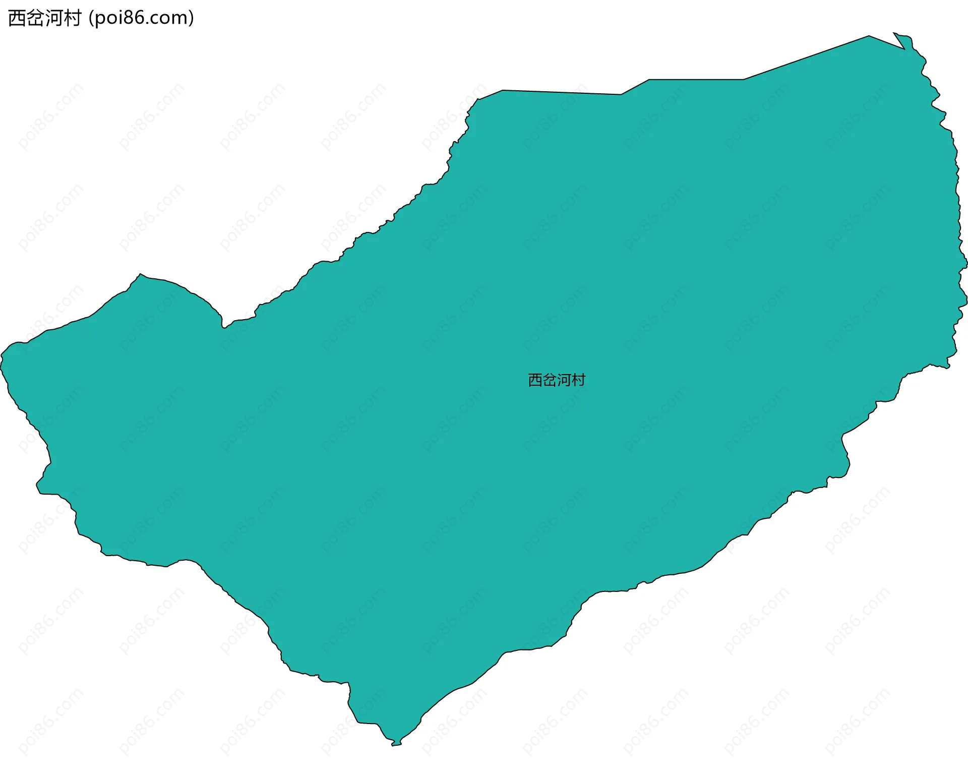 西岔河村边界地图