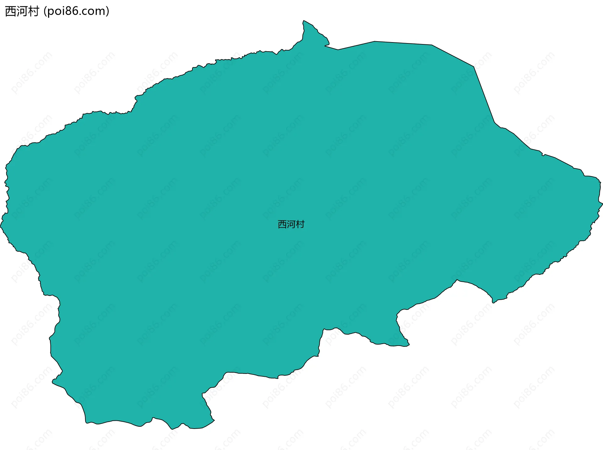 西河村边界地图