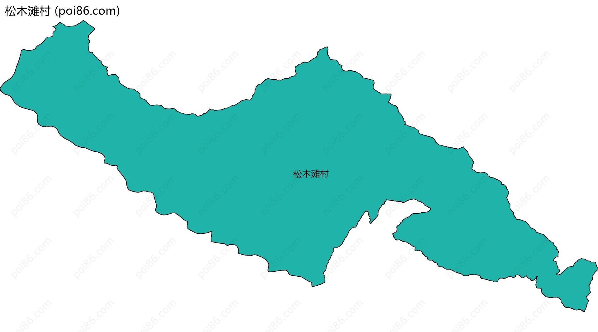 松木滩村边界地图