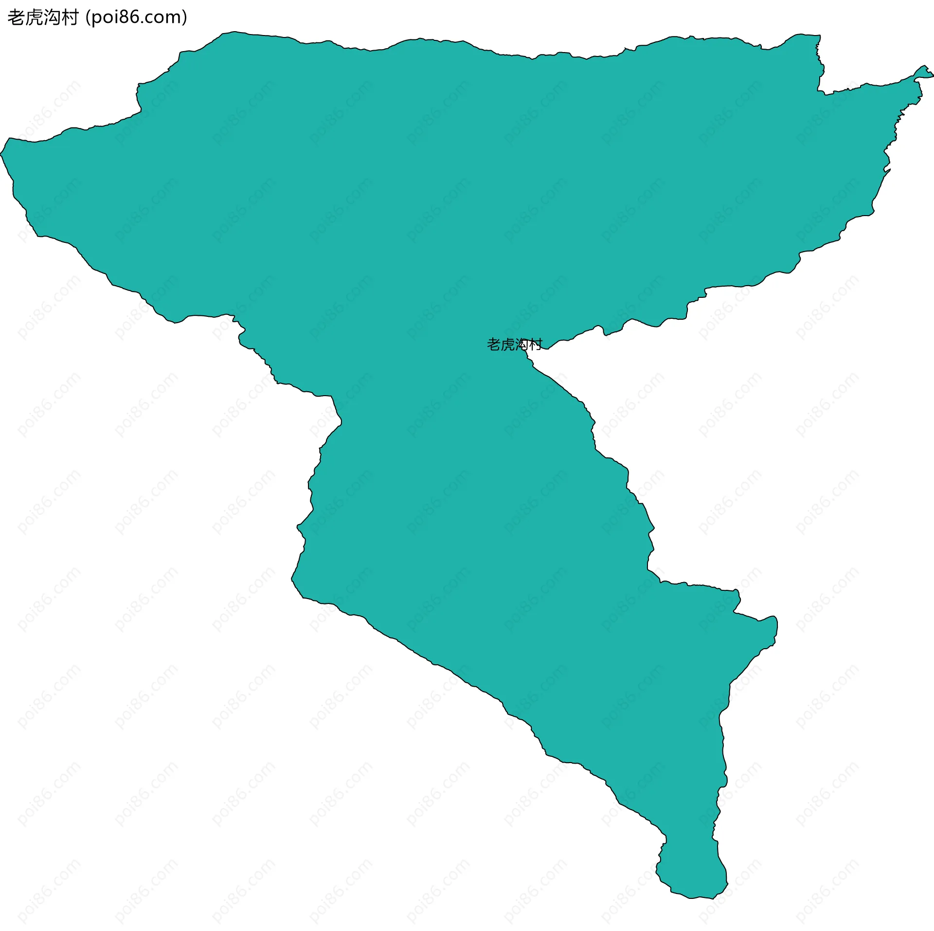 老虎沟村边界地图