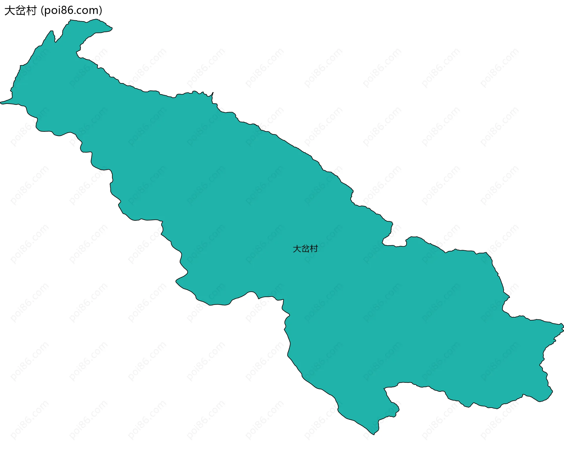 大岔村边界地图