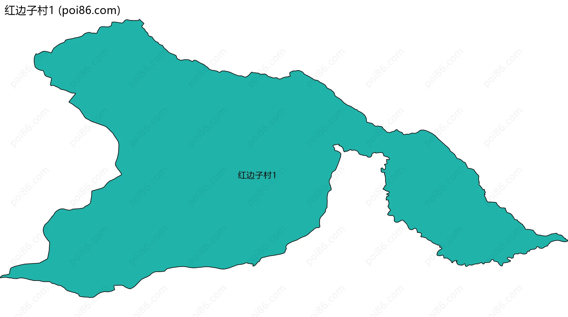 红边子村1边界地图