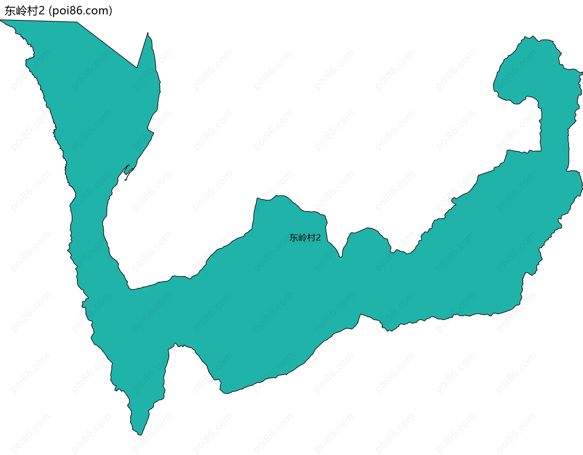 东岭村2边界地图