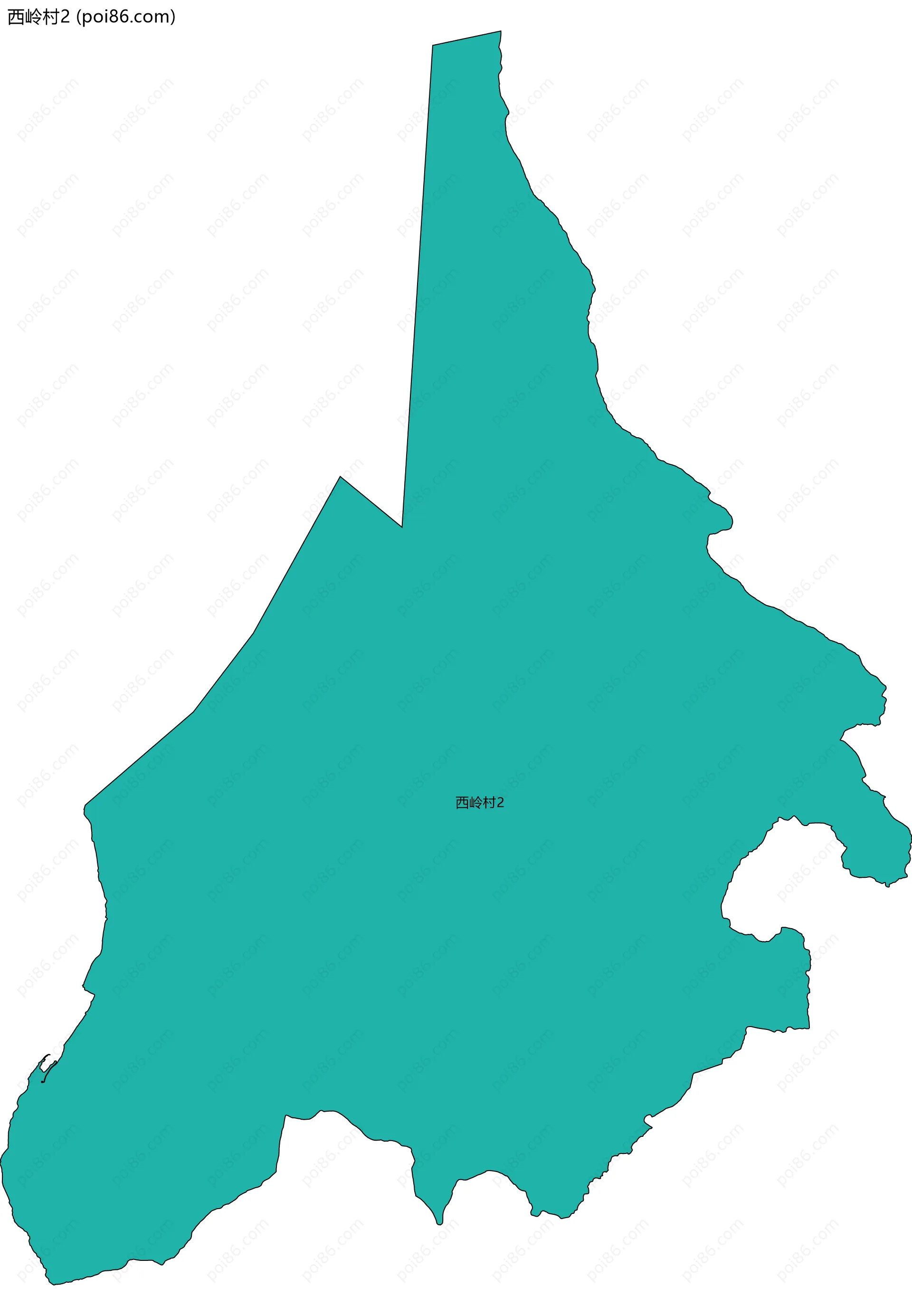西岭村2边界地图