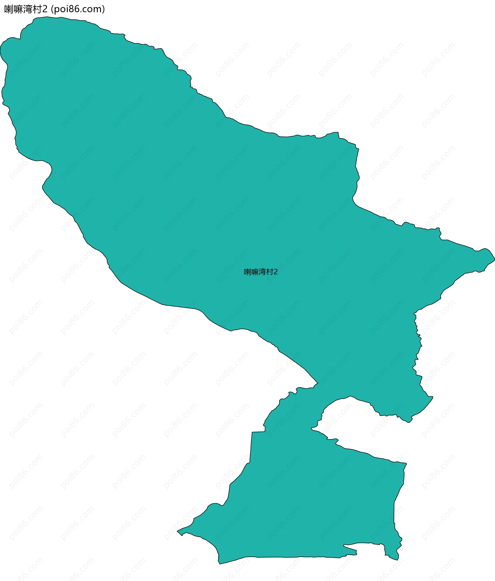喇嘛湾村2边界地图