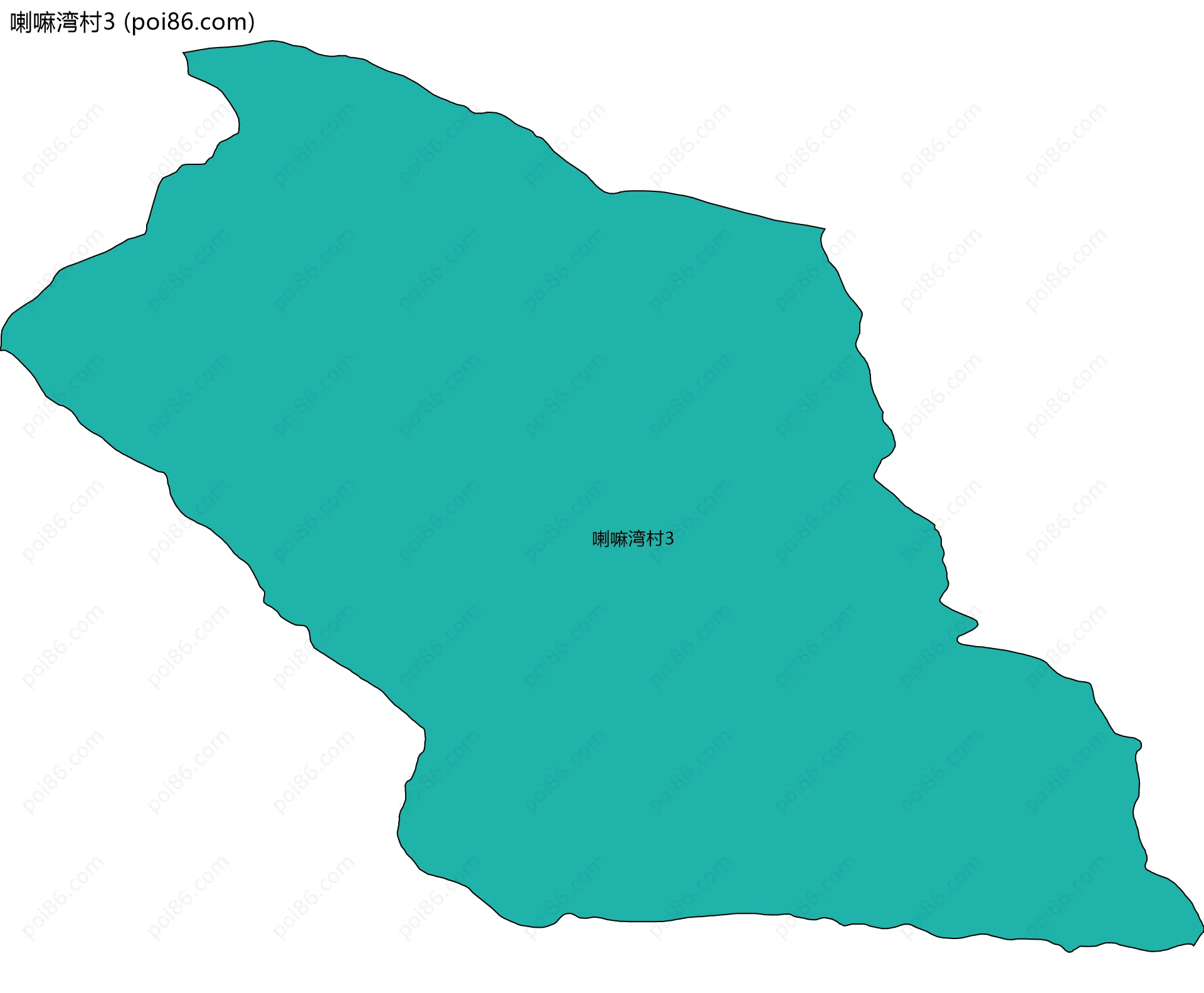 喇嘛湾村3边界地图