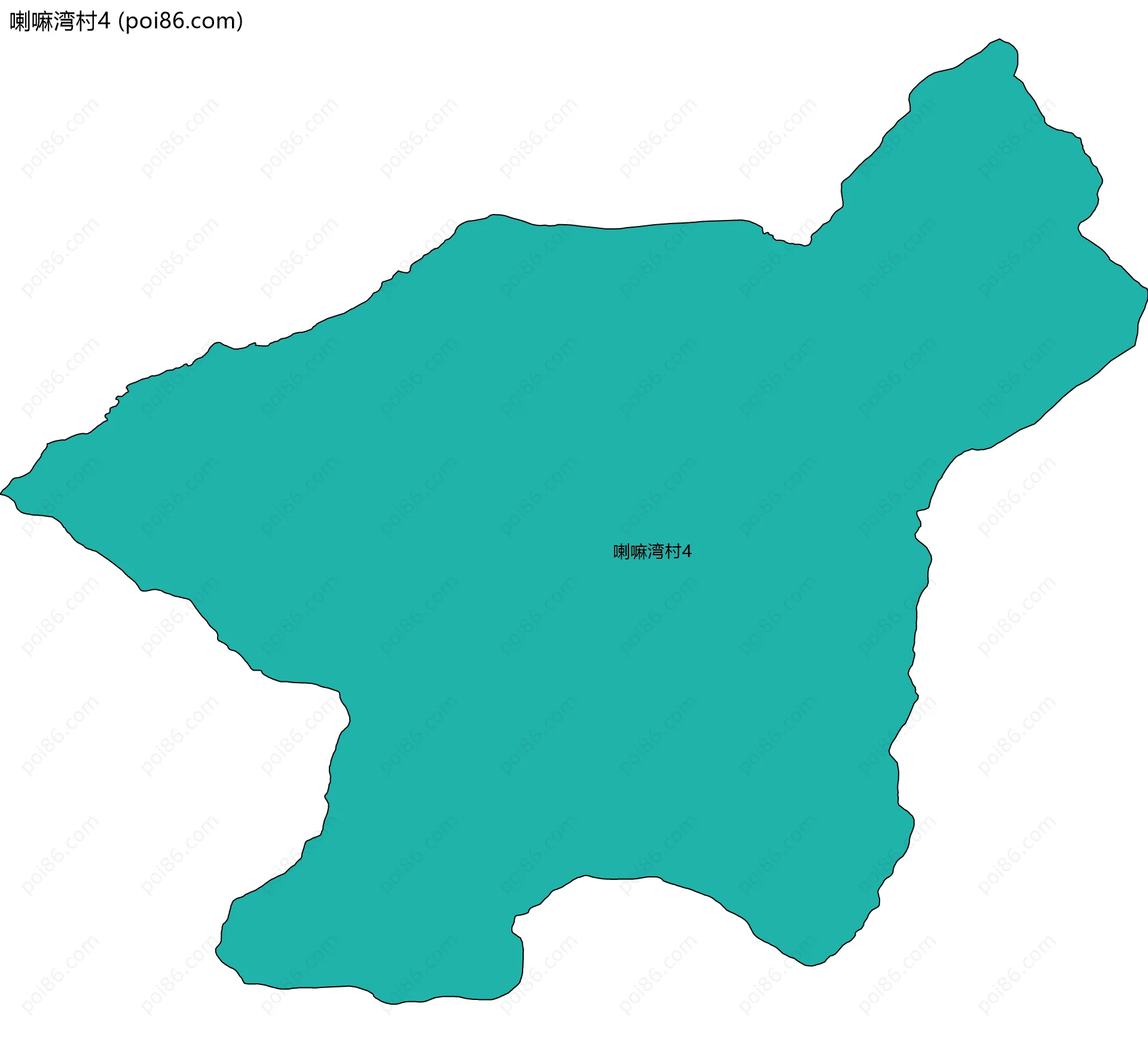喇嘛湾村4边界地图