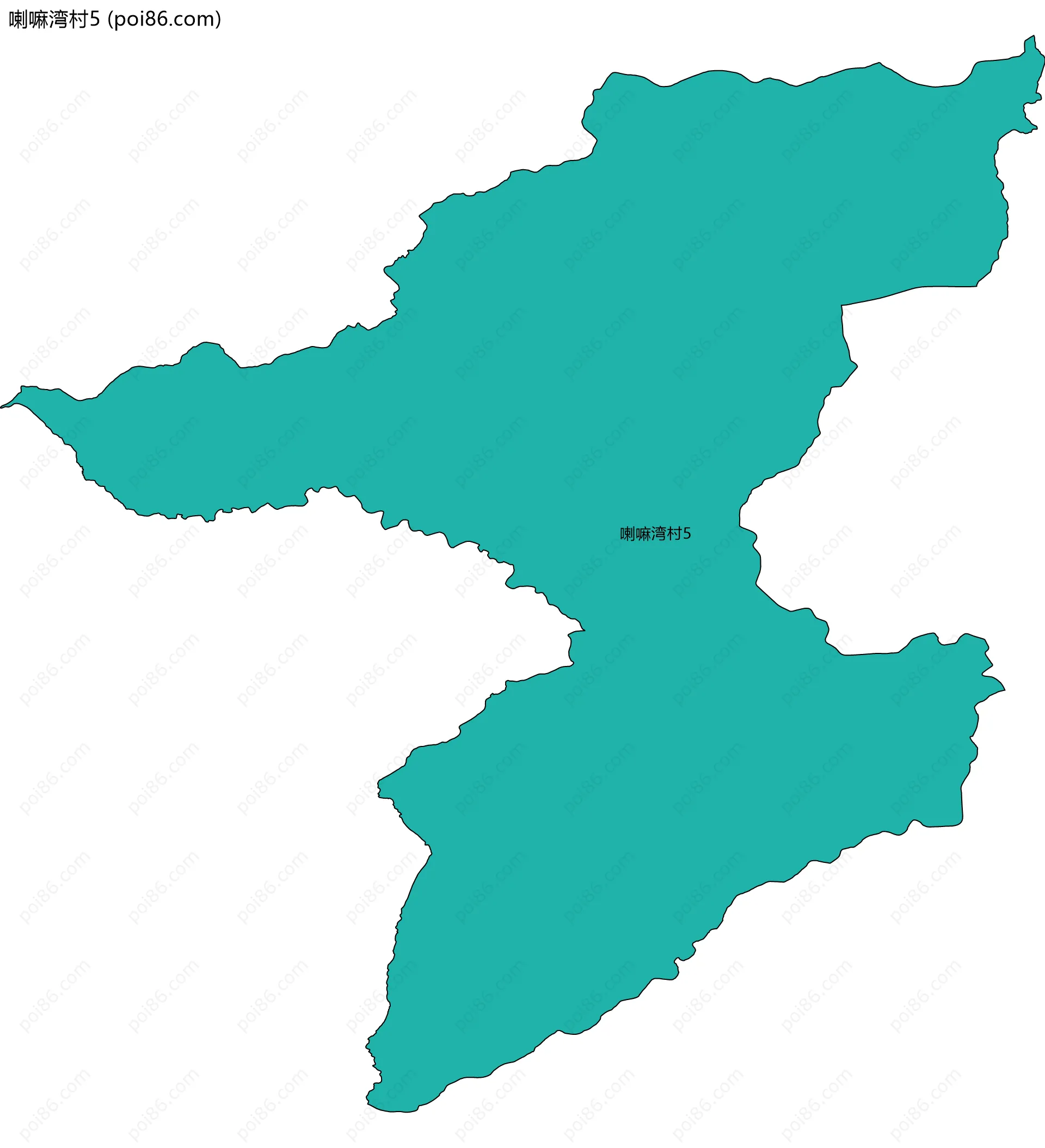 喇嘛湾村5边界地图