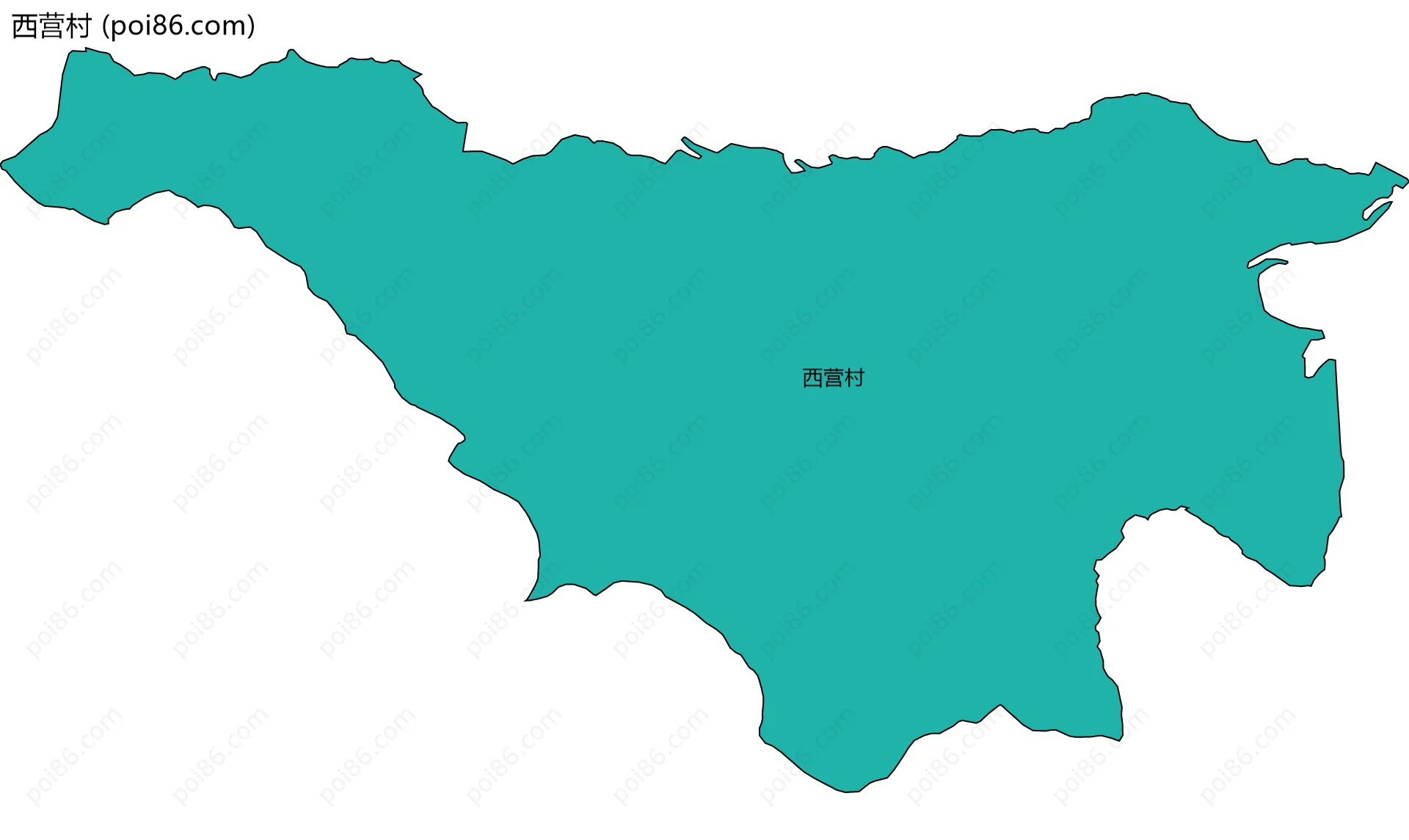 西营村边界地图