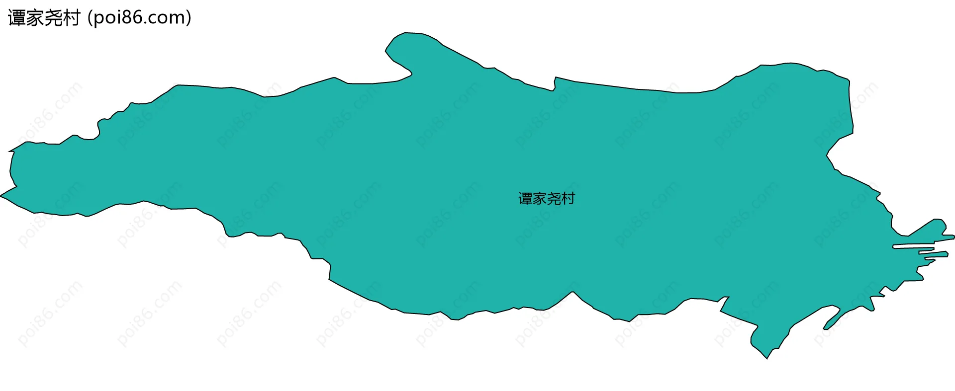 谭家尧村边界地图