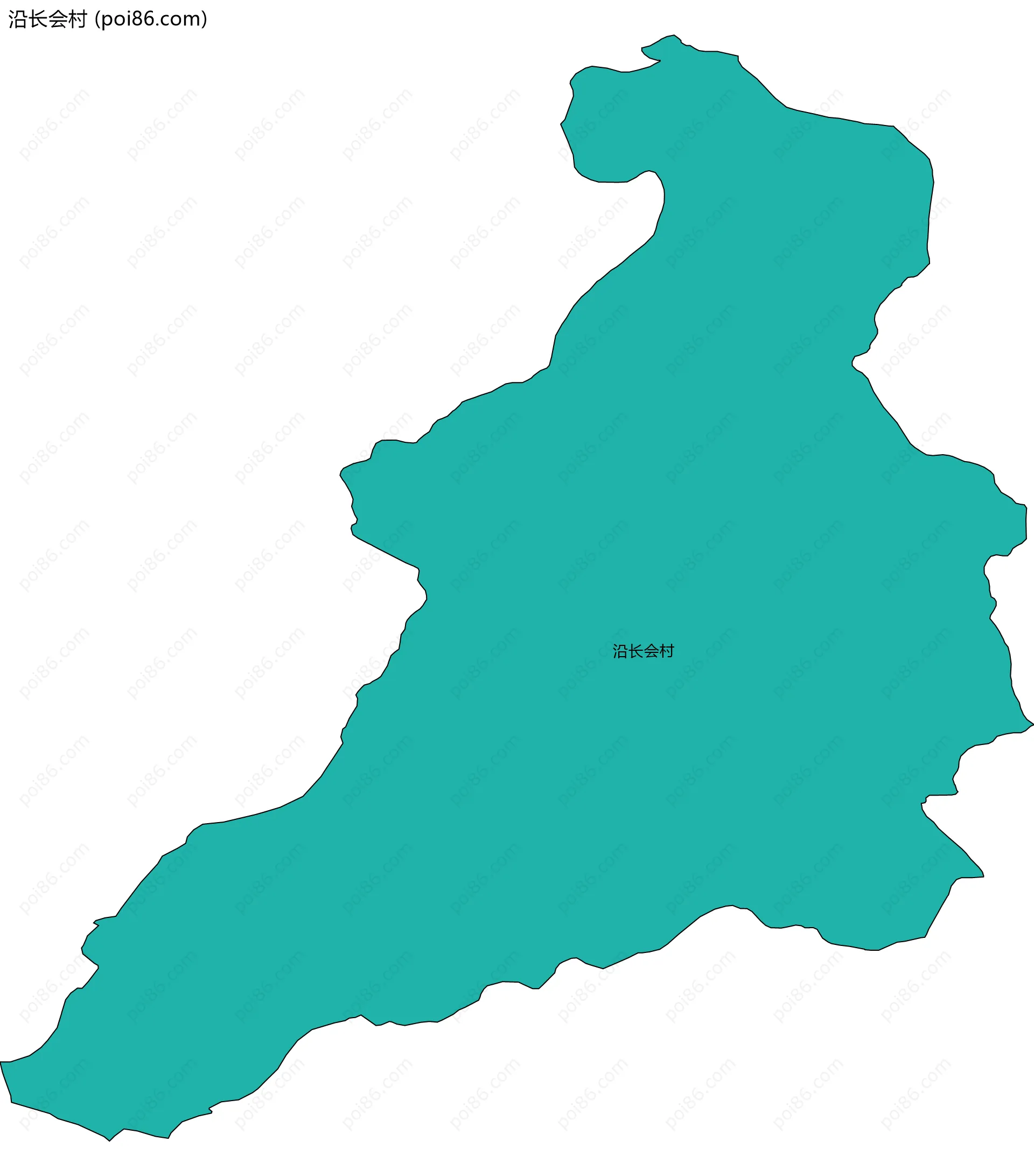 沿长会村边界地图