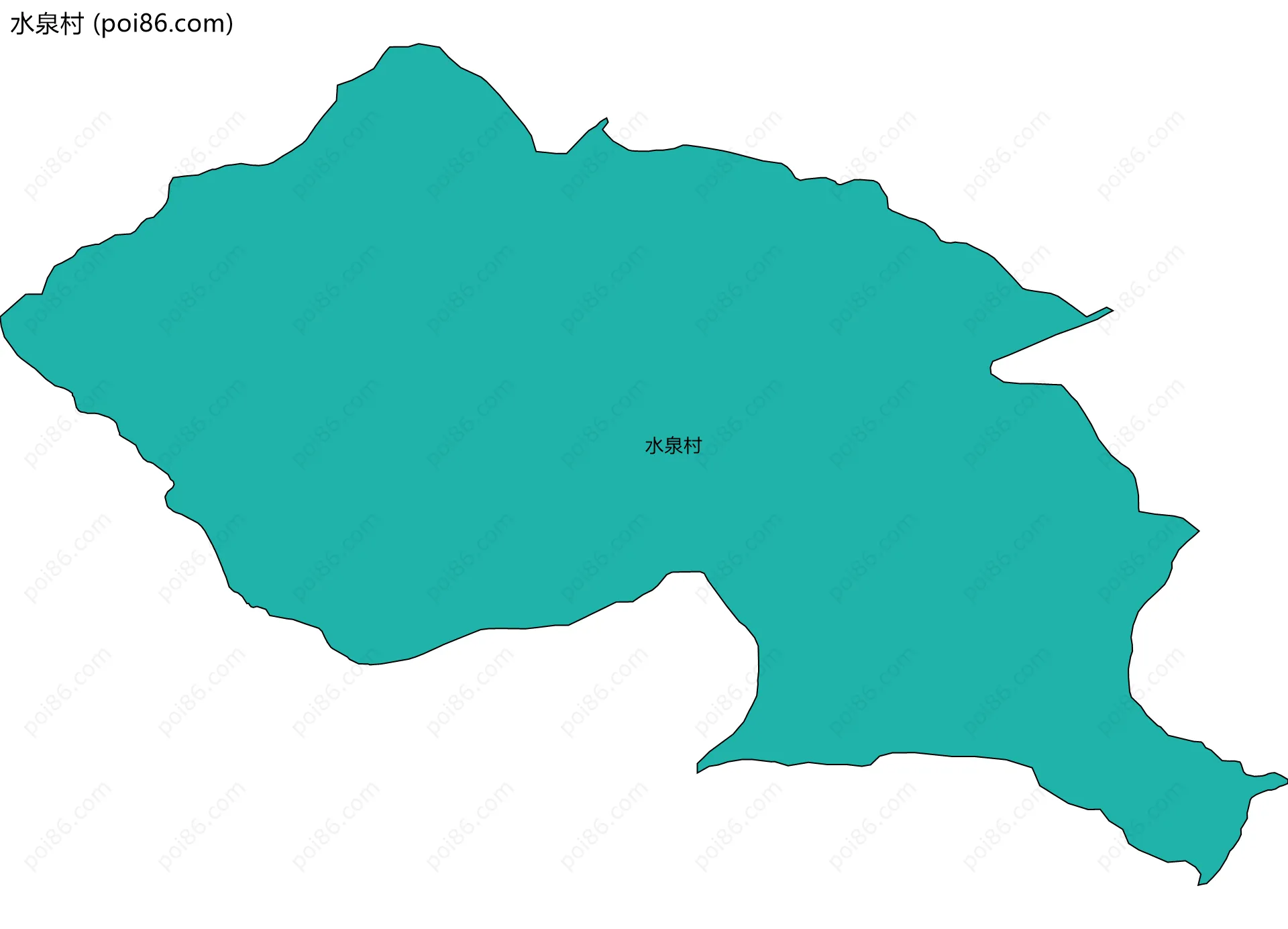 水泉村边界地图