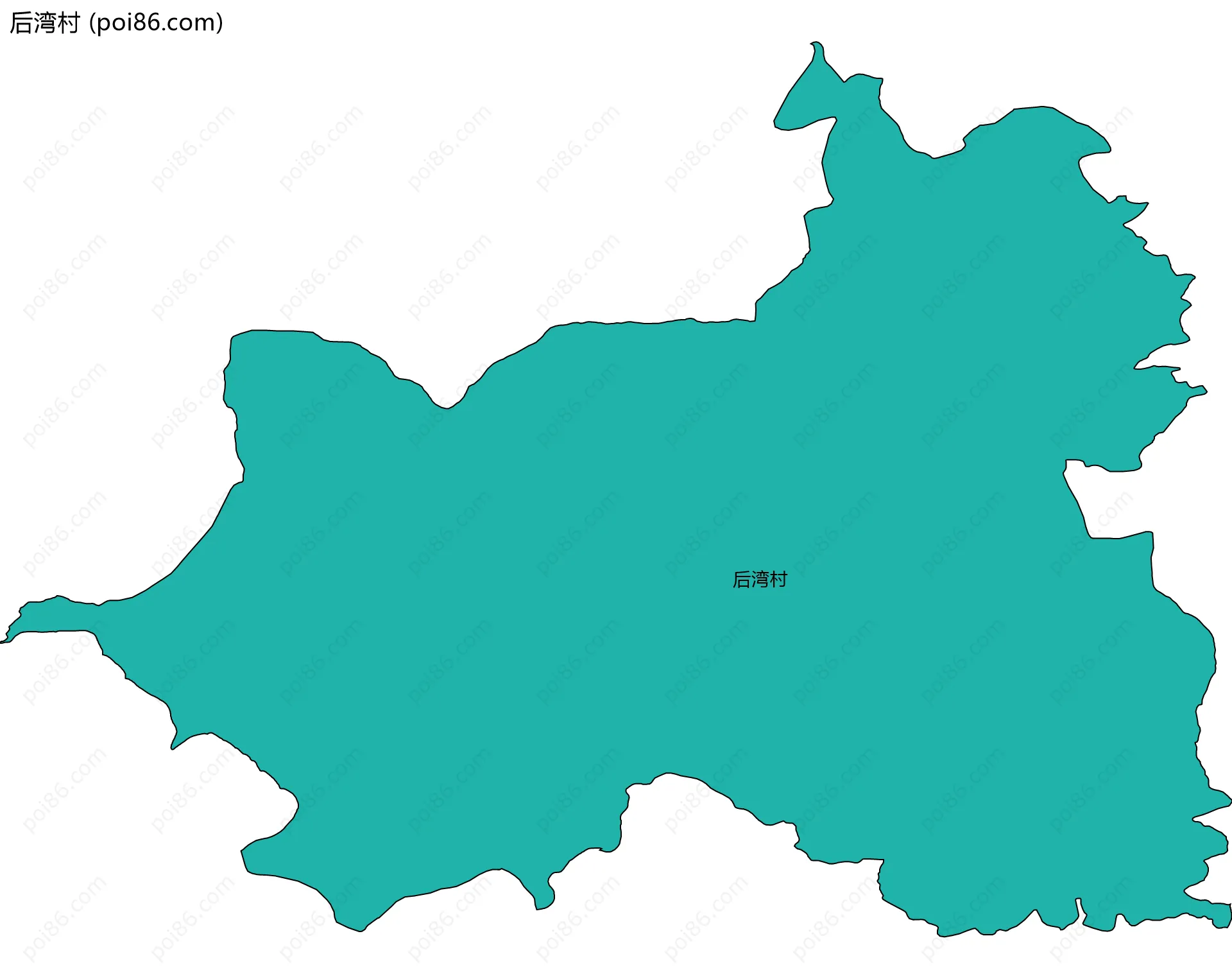 后湾村边界地图