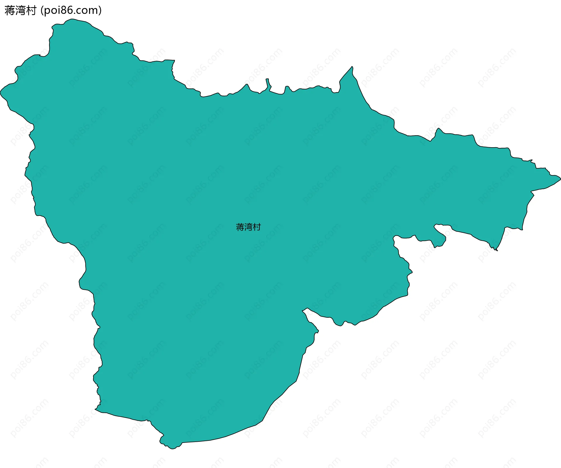 蒋湾村边界地图