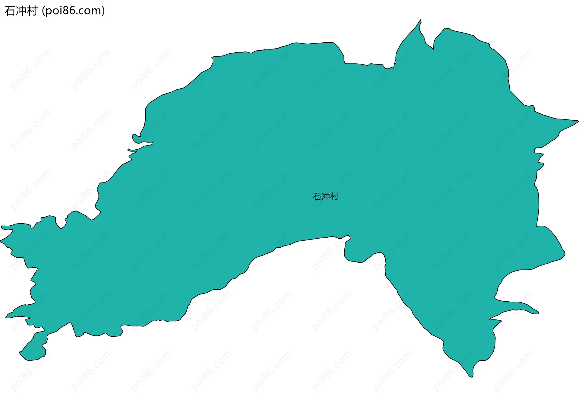 石冲村边界地图