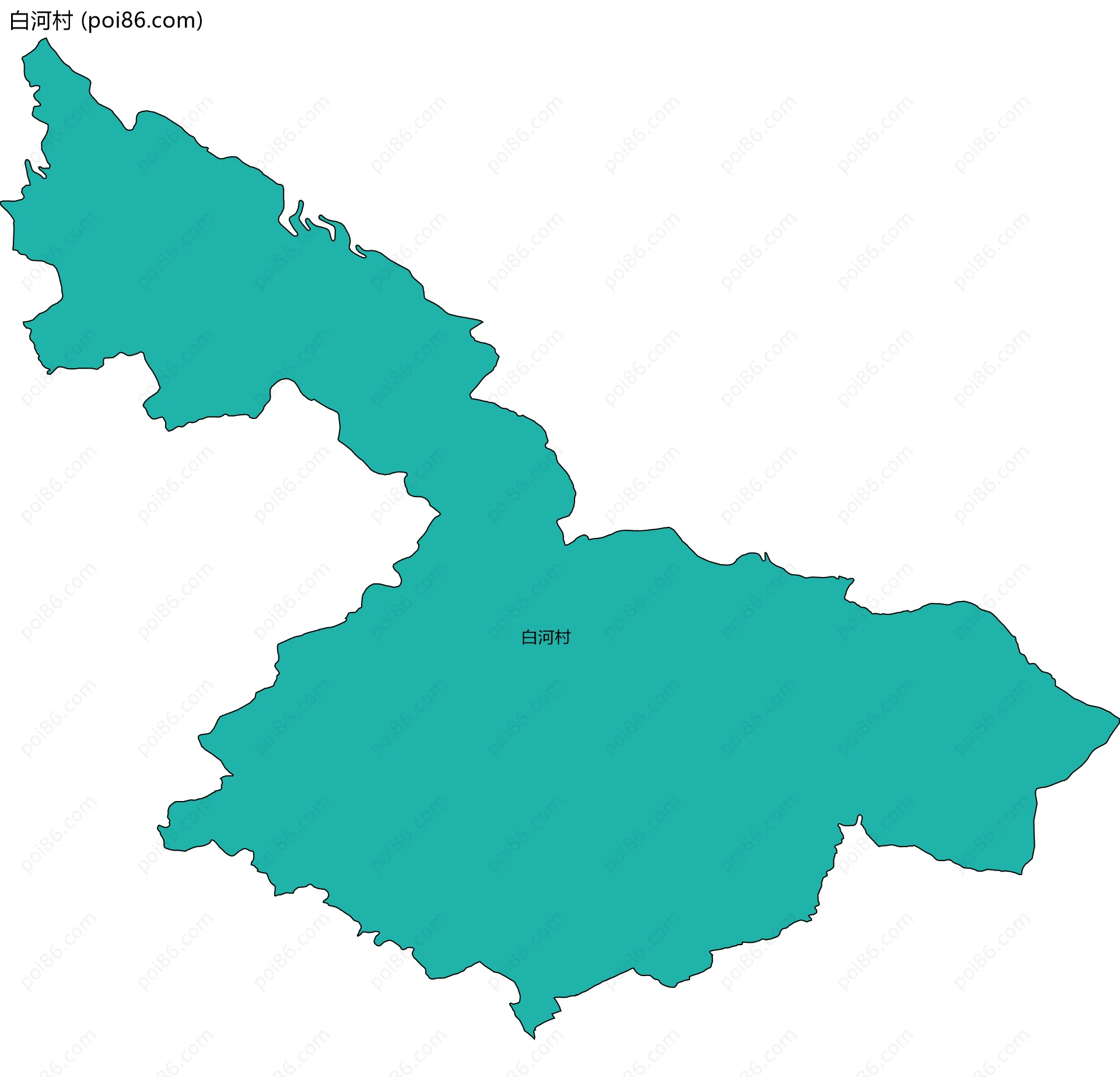 白河村边界地图