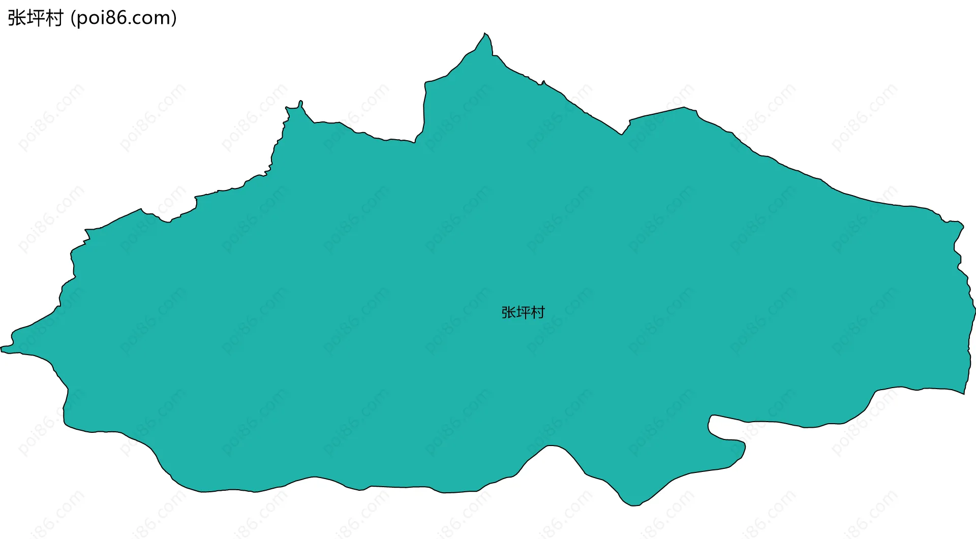 张坪村边界地图