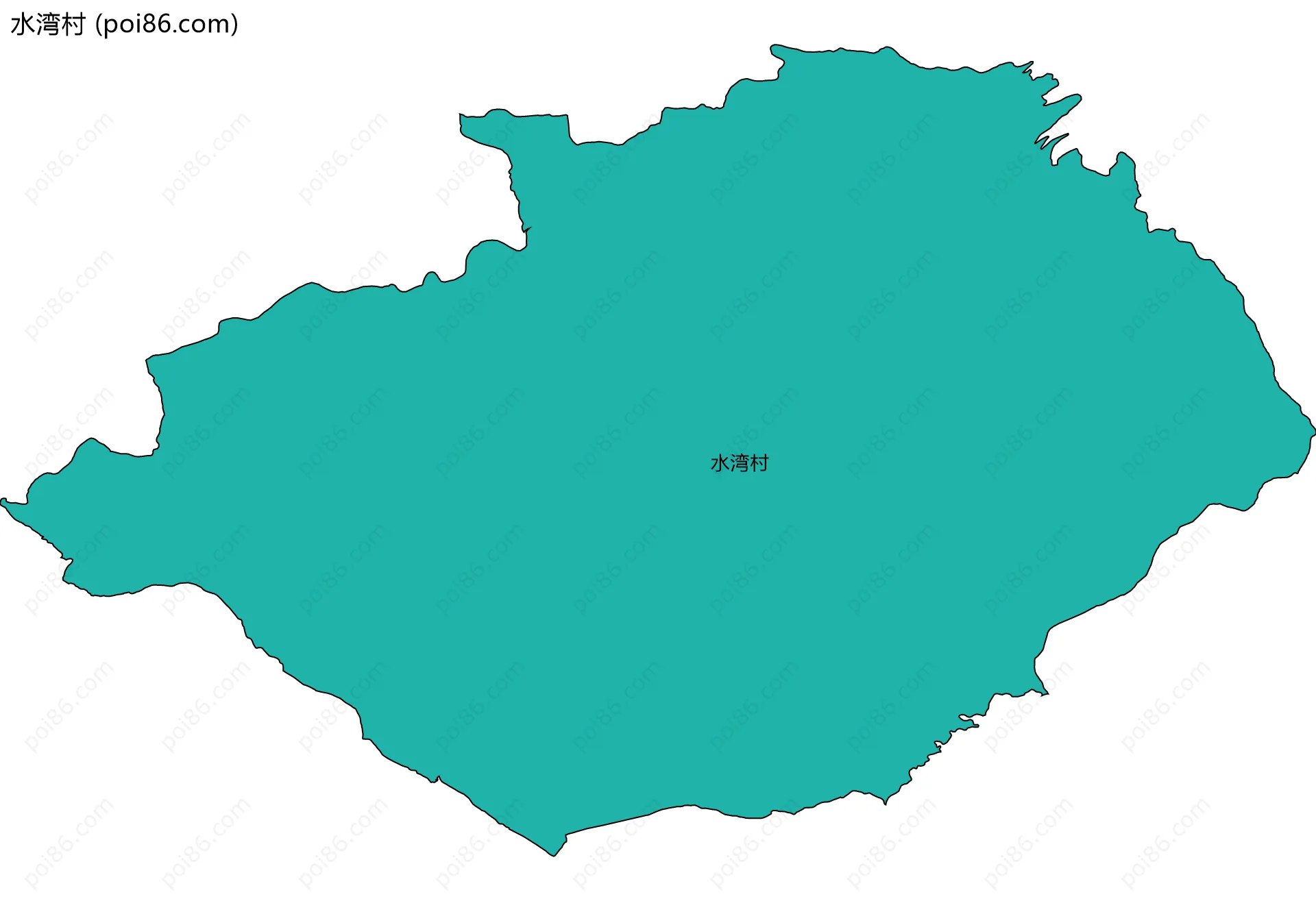 水湾村边界地图