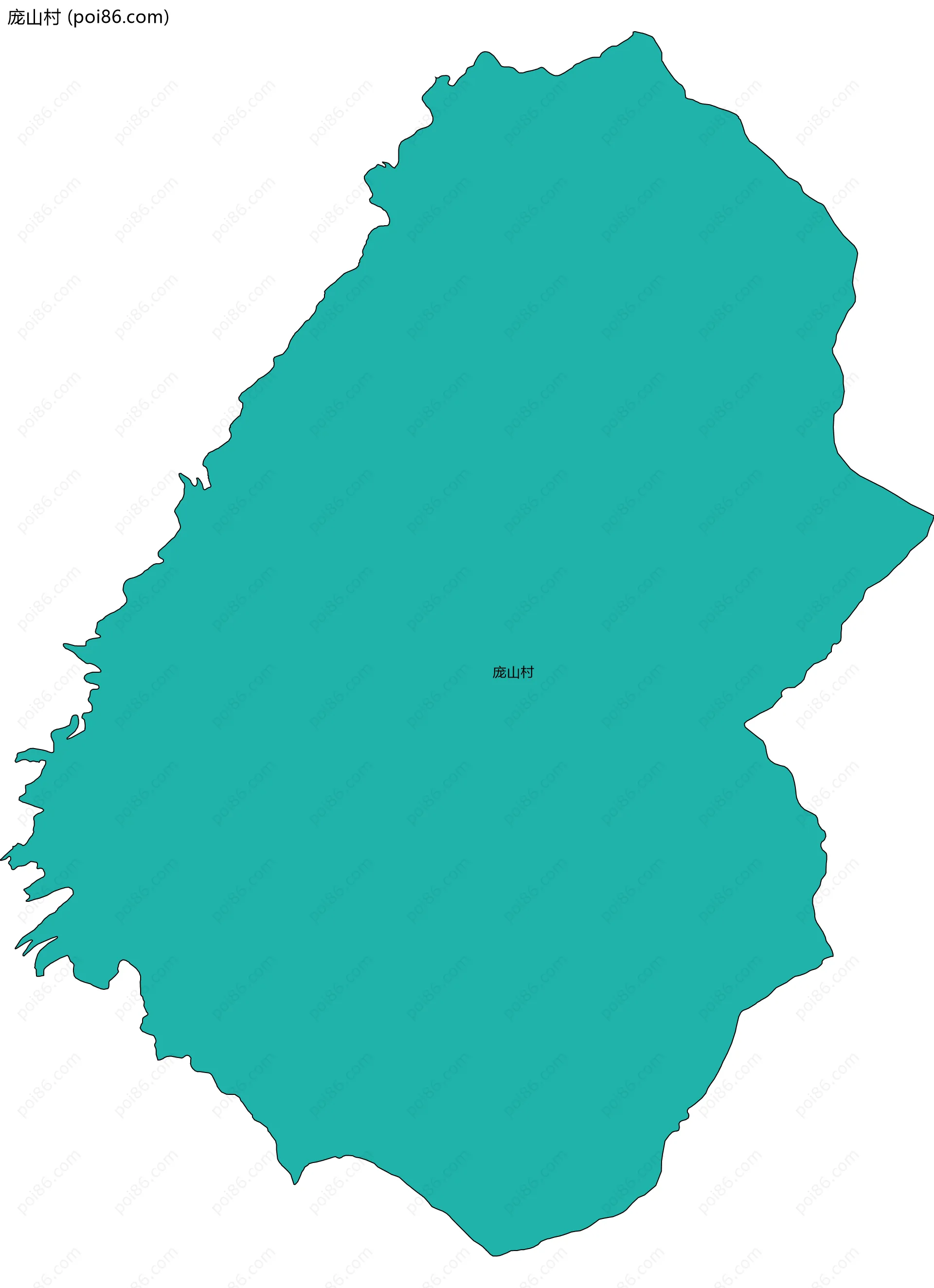 庞山村边界地图