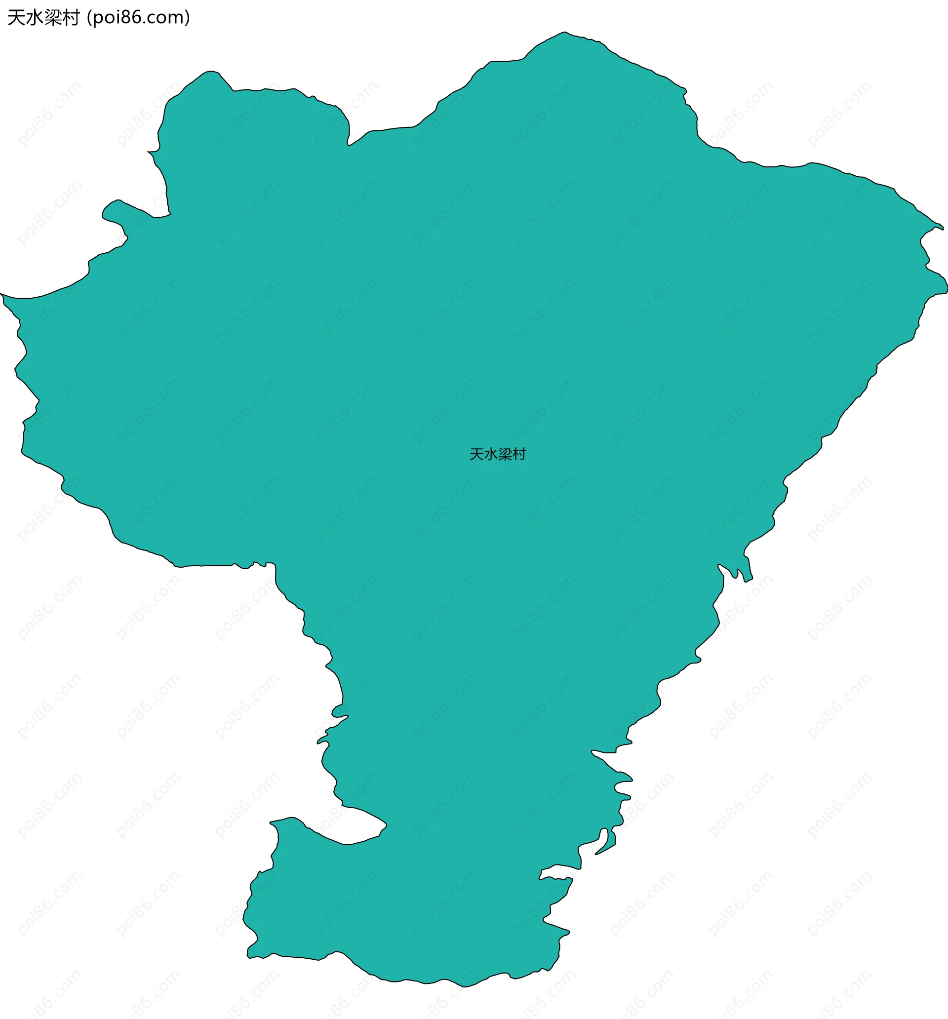 天水梁村边界地图