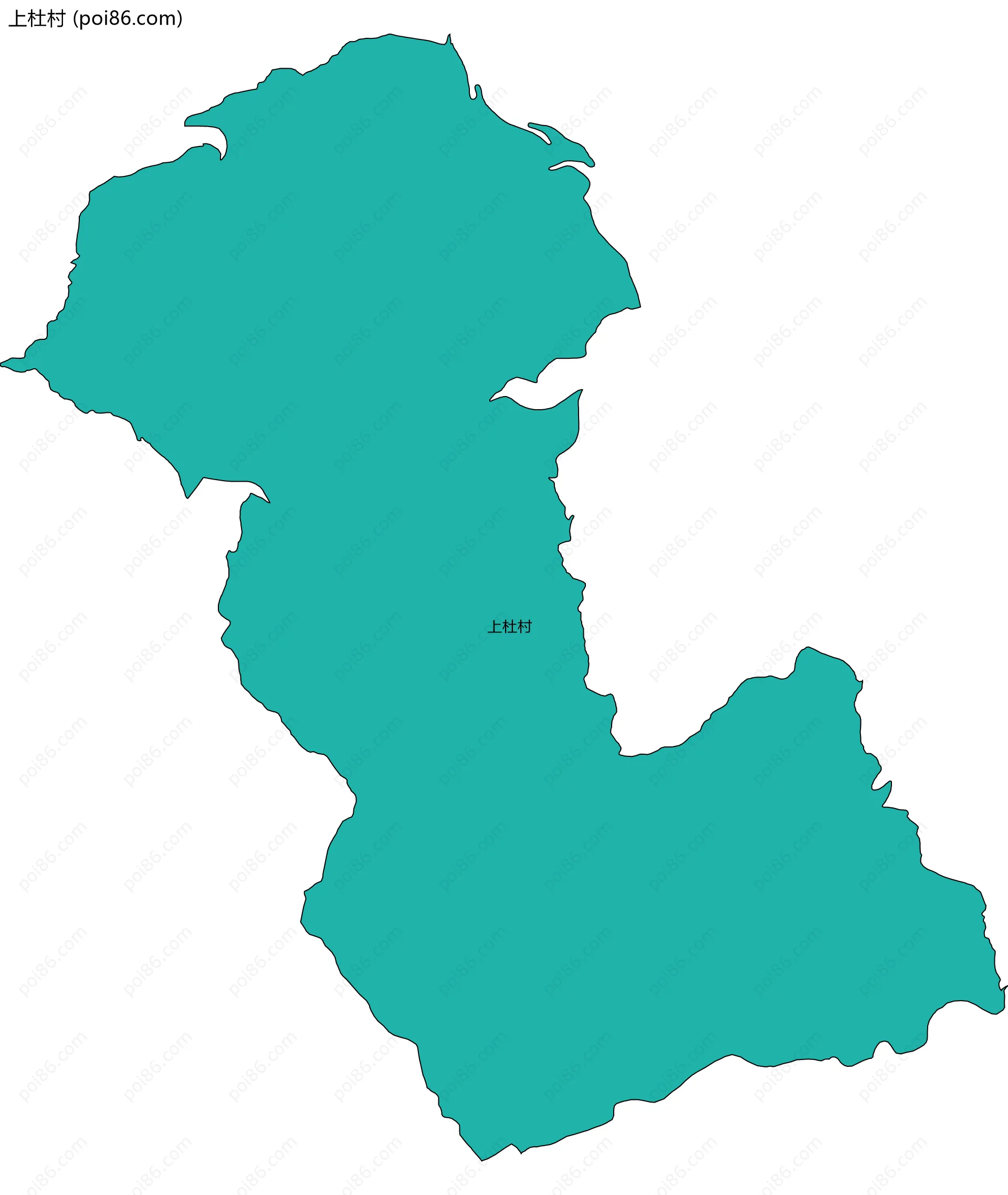 上杜村边界地图