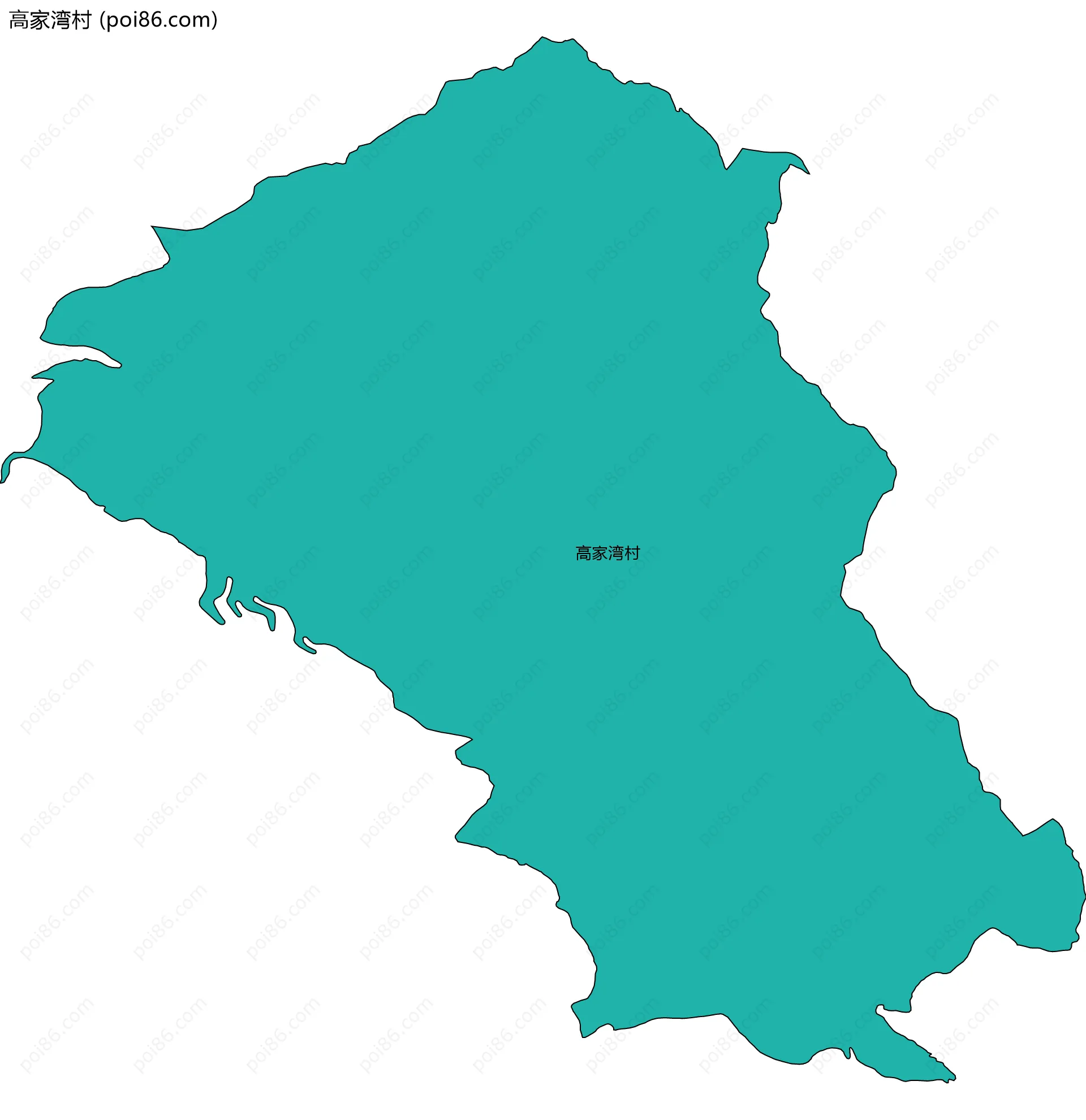 高家湾村边界地图