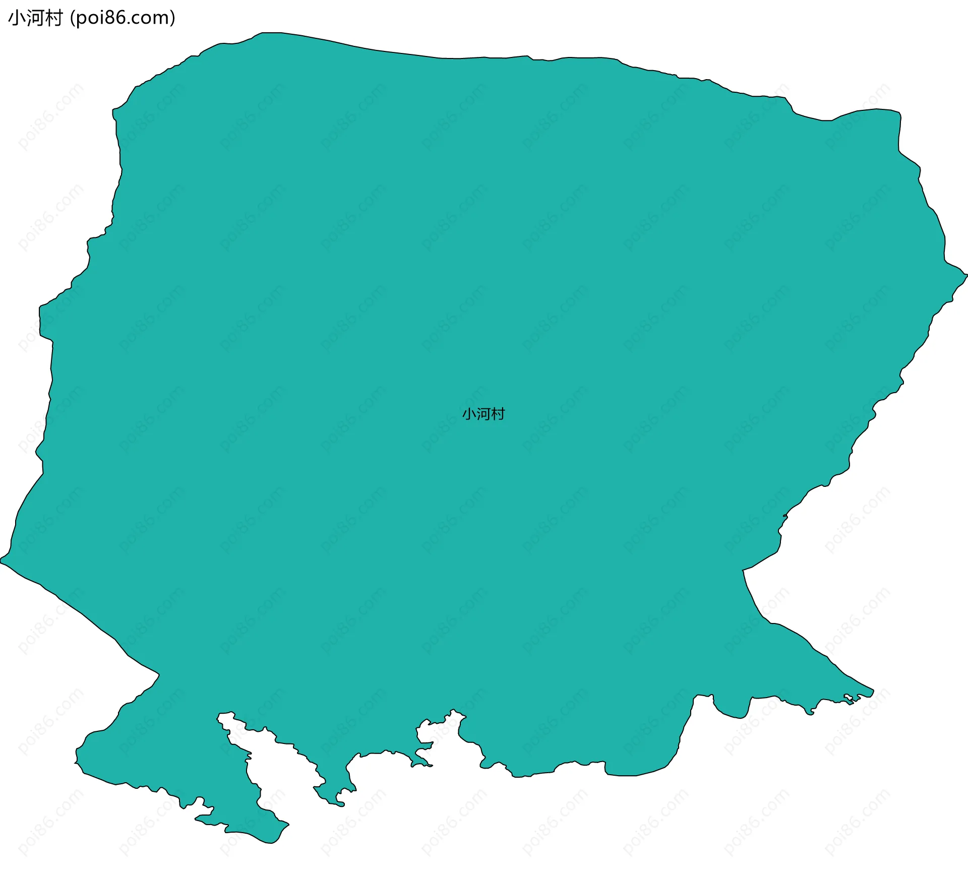 小河村边界地图