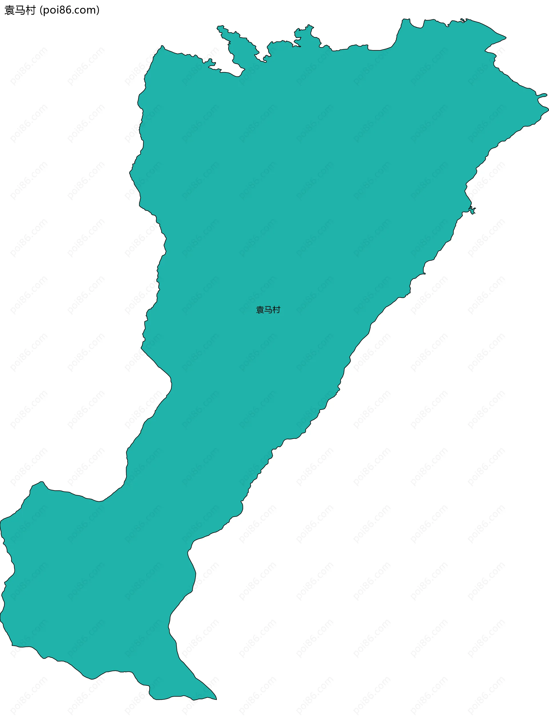 袁马村边界地图