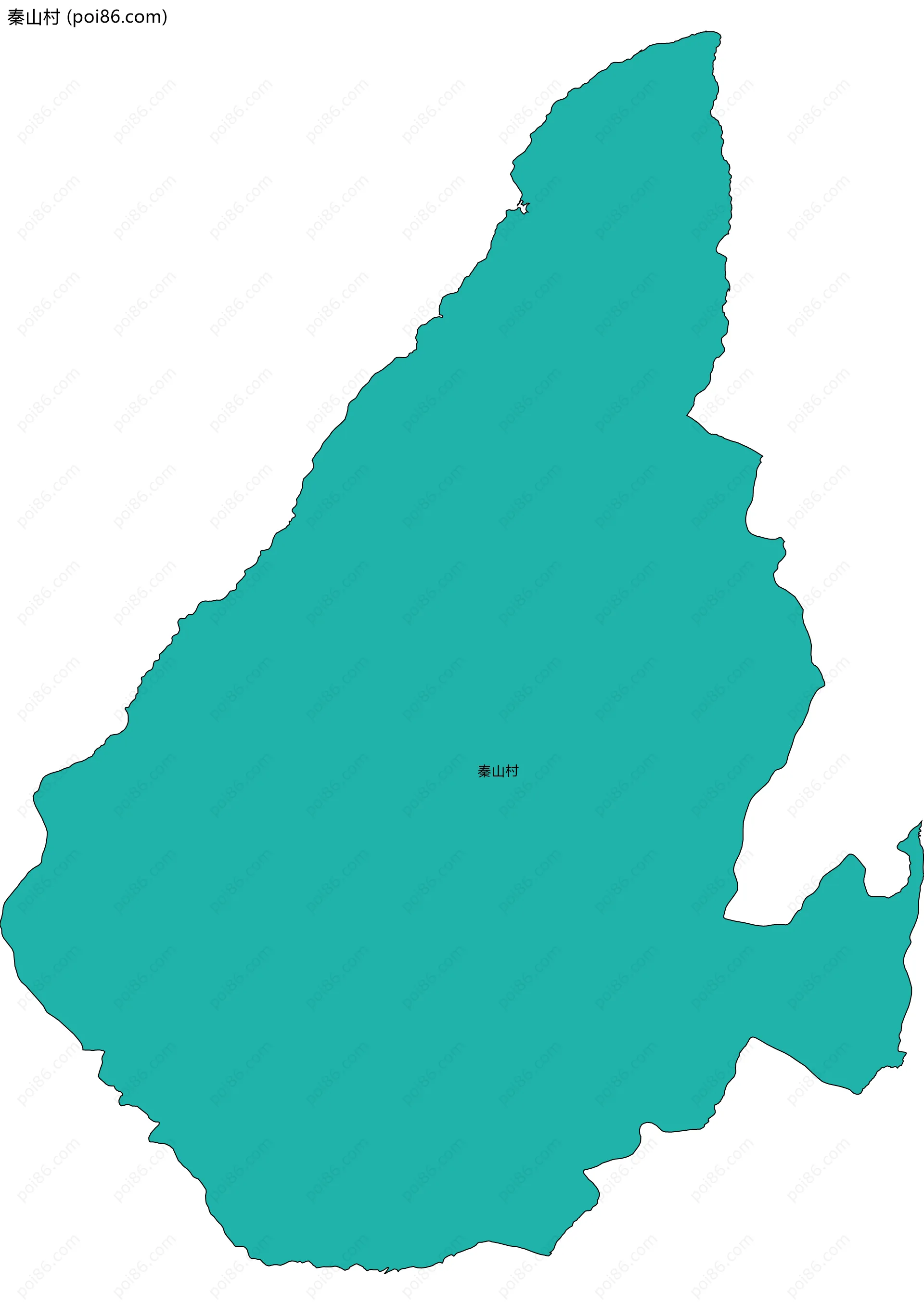 秦山村边界地图