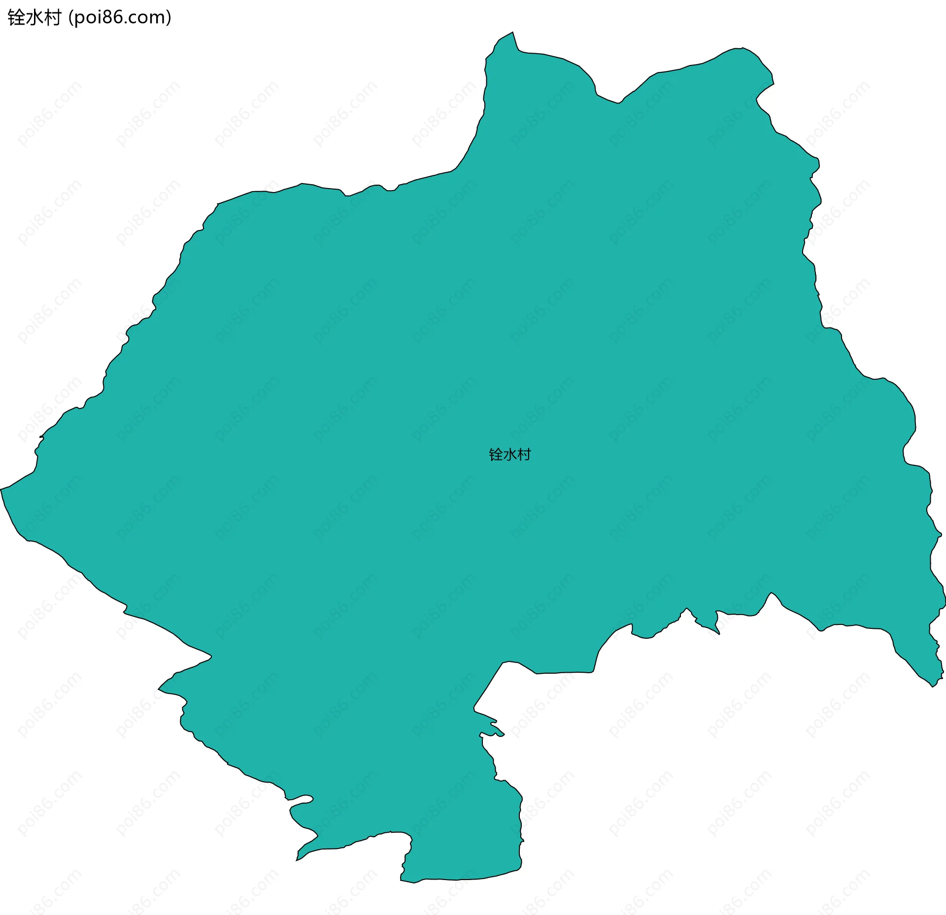 铨水村边界地图