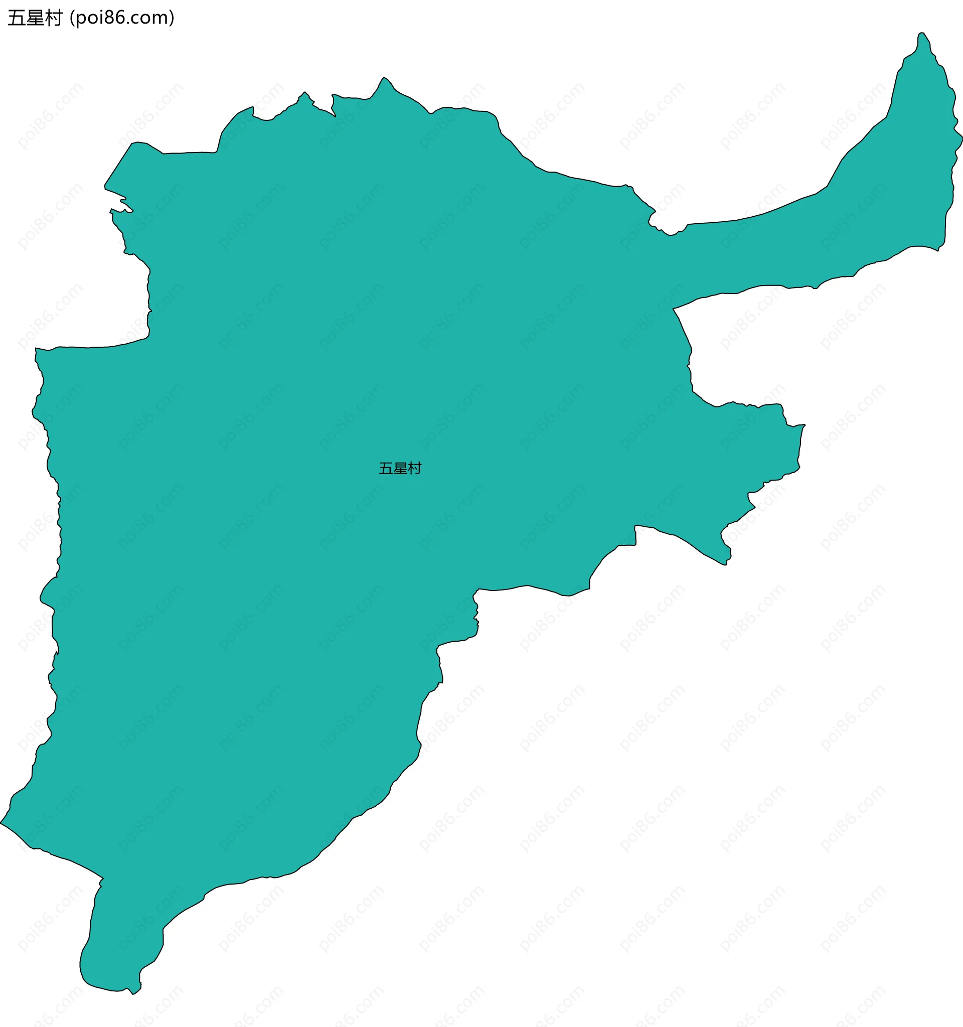 五星村边界地图