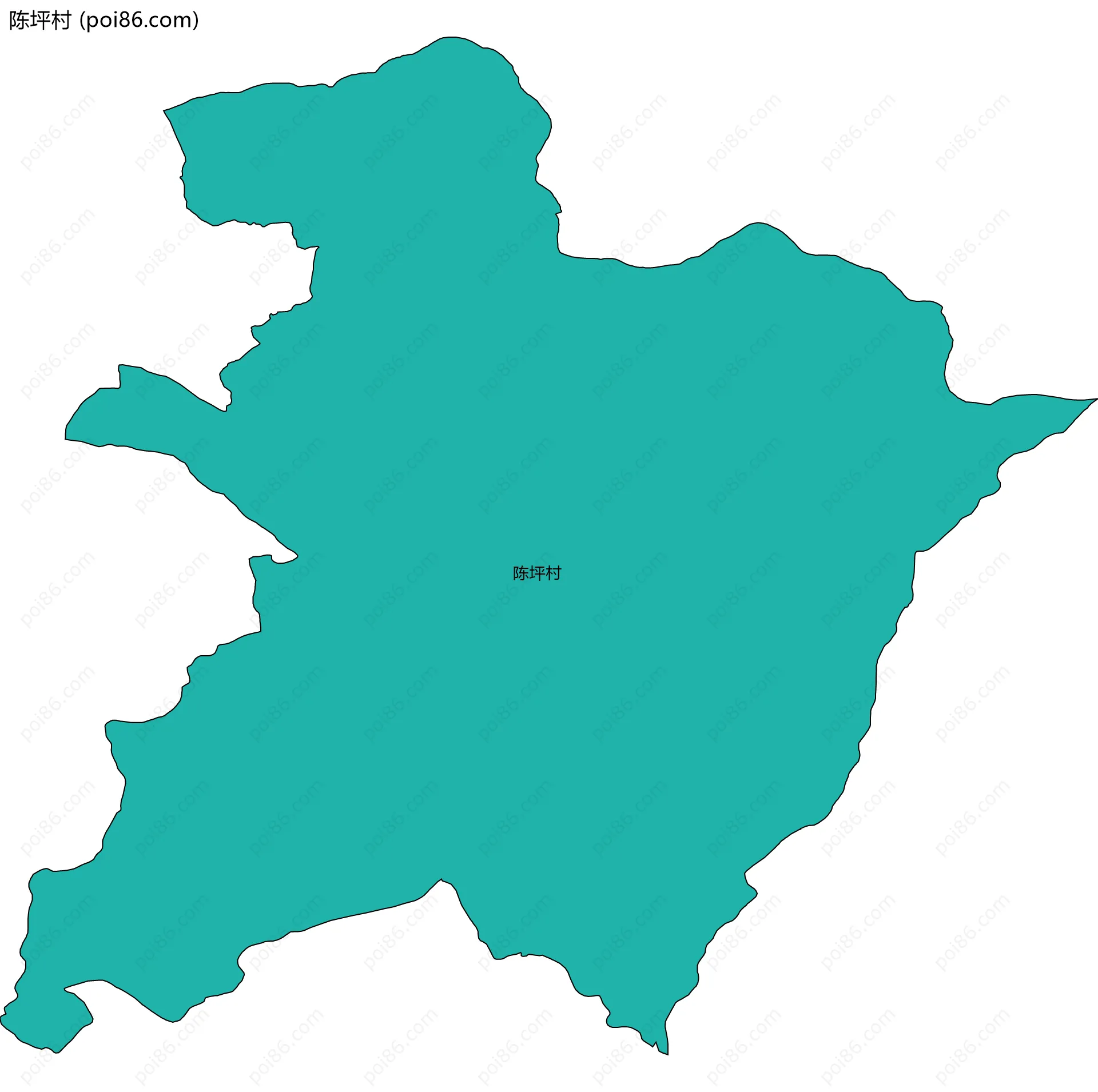 陈坪村边界地图
