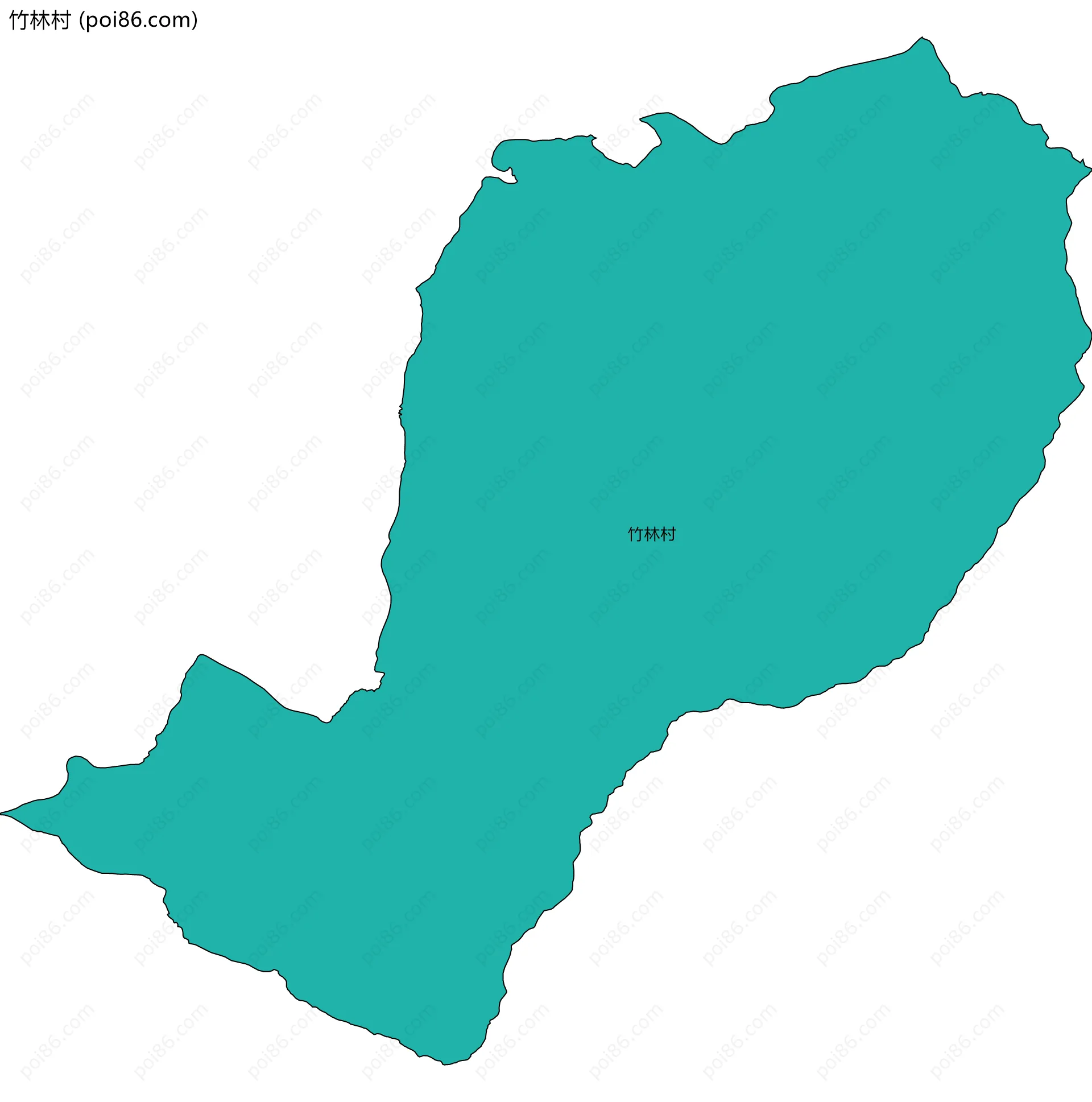 竹林村边界地图