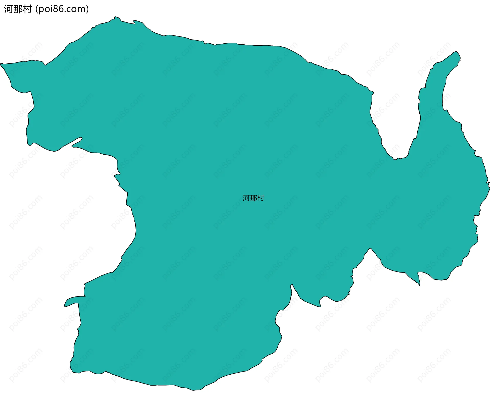 河那村边界地图