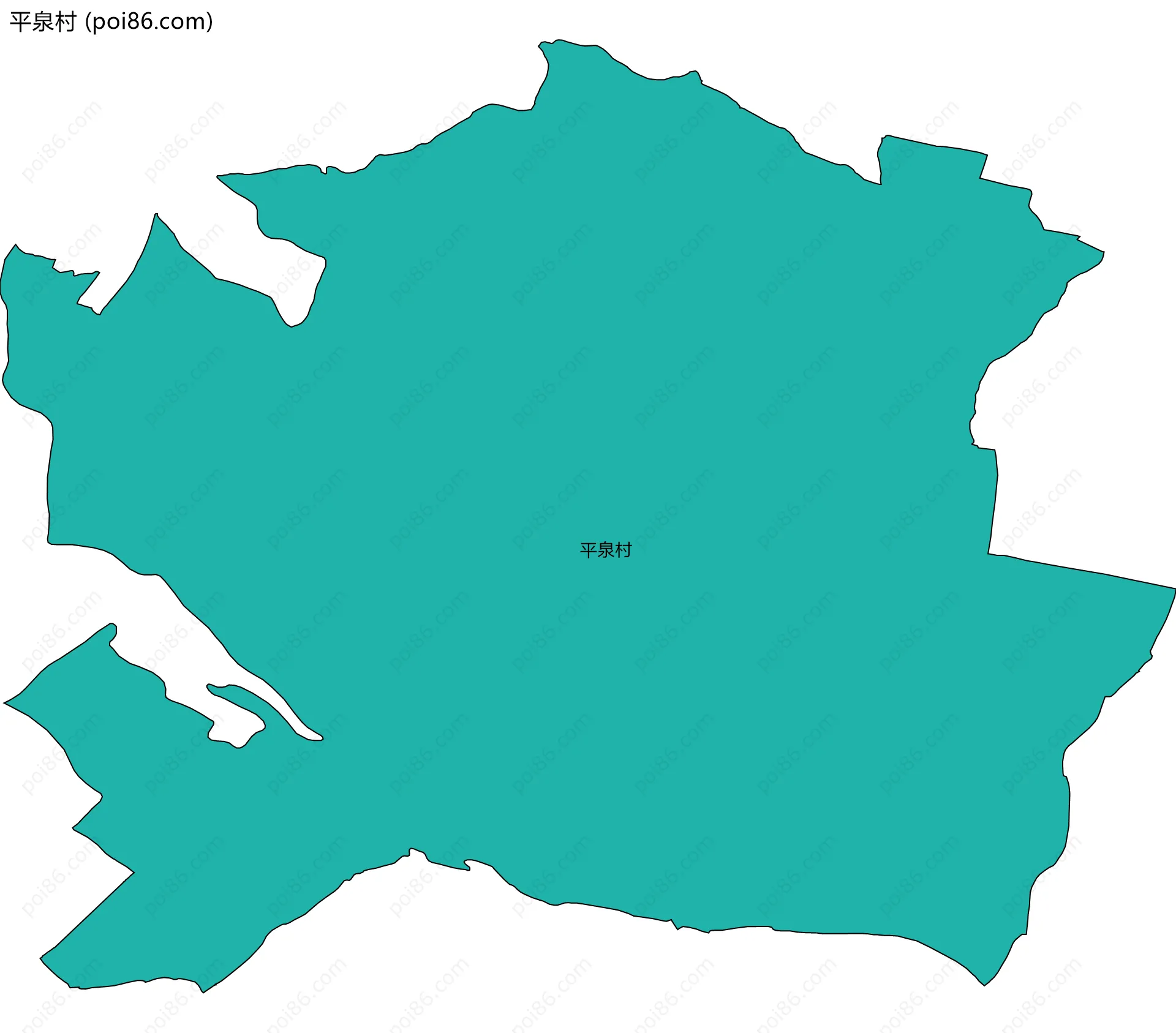 平泉村边界地图