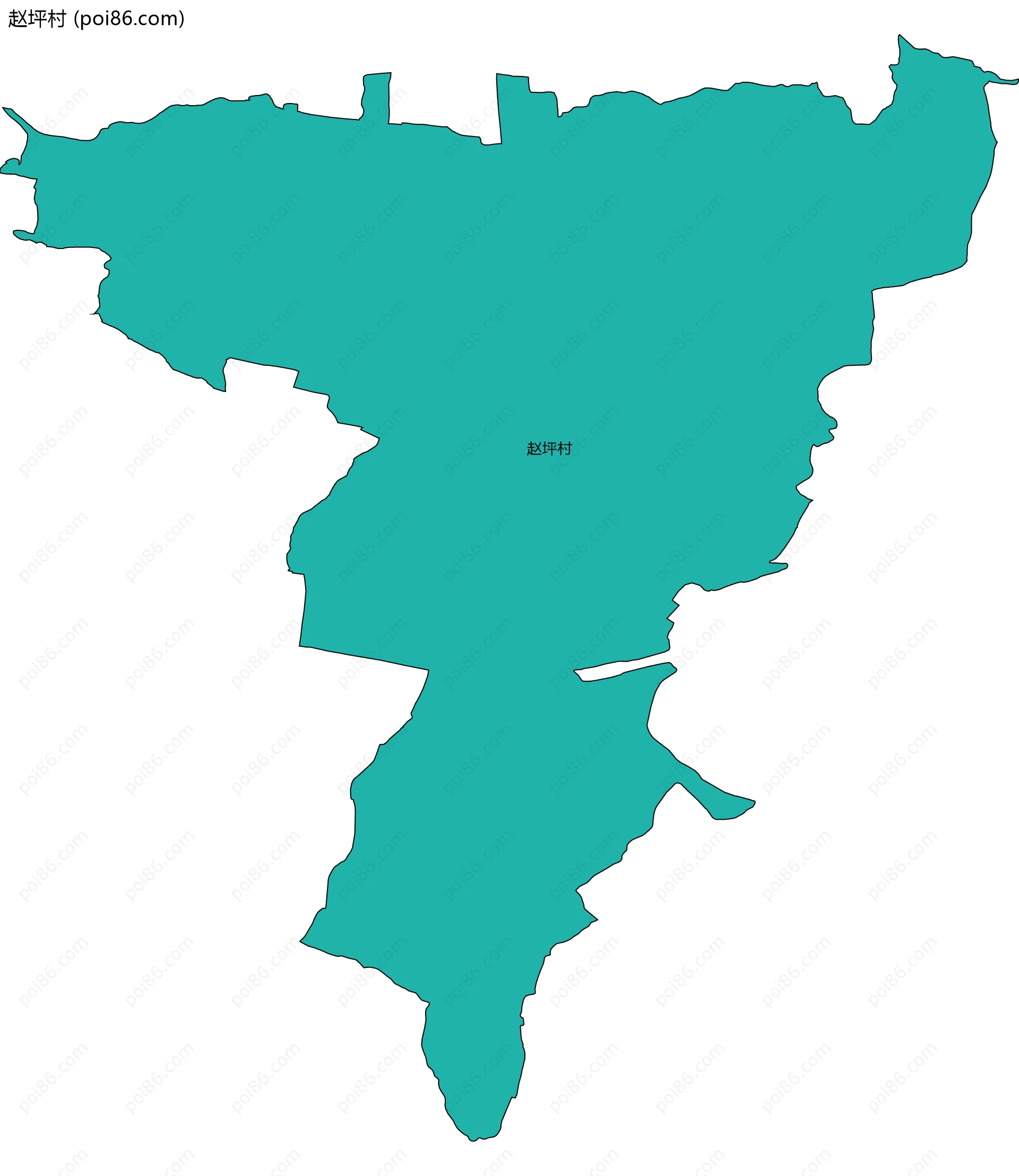 赵坪村边界地图