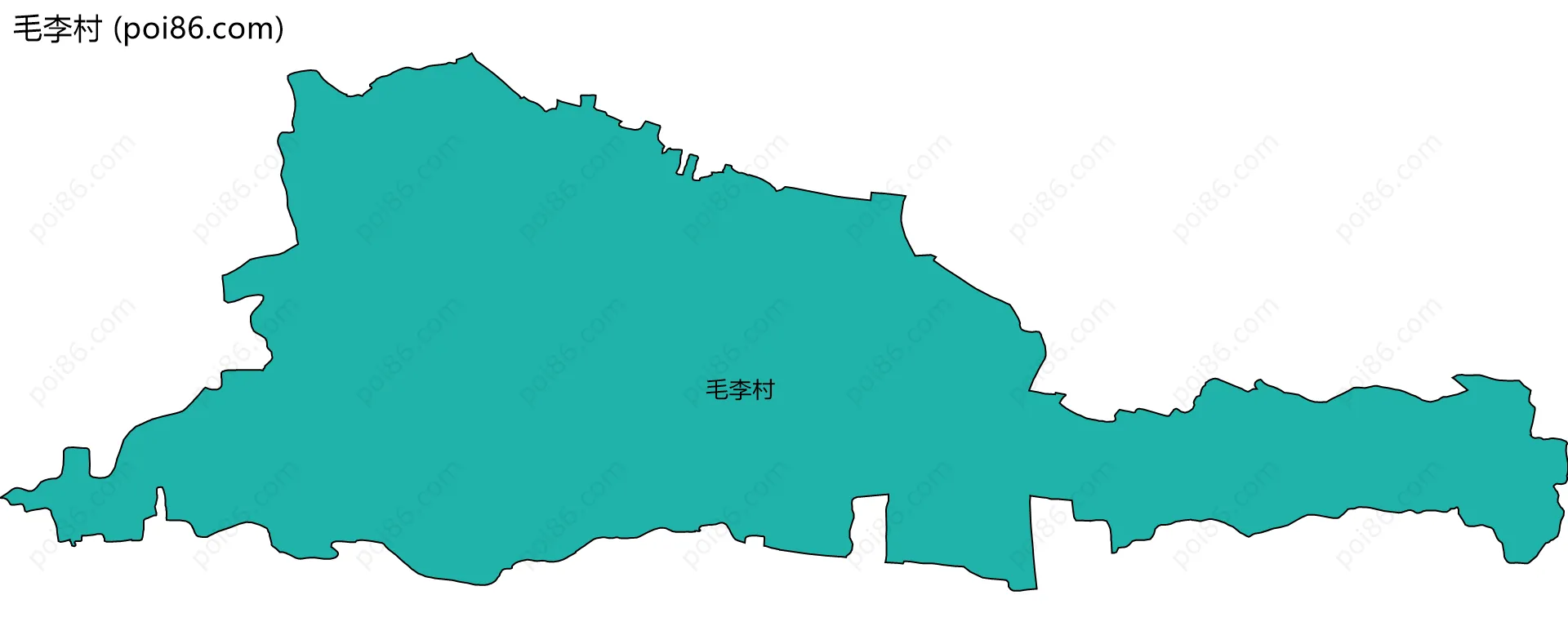 毛李村边界地图