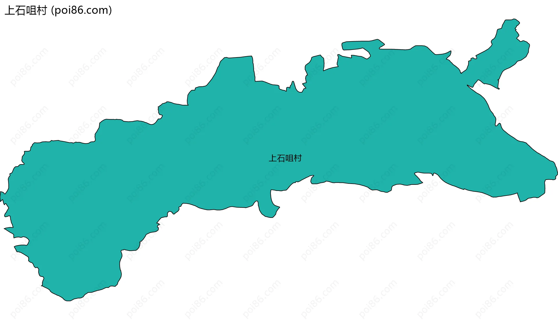 上石咀村边界地图