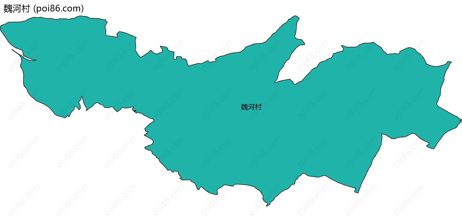 魏河村边界地图